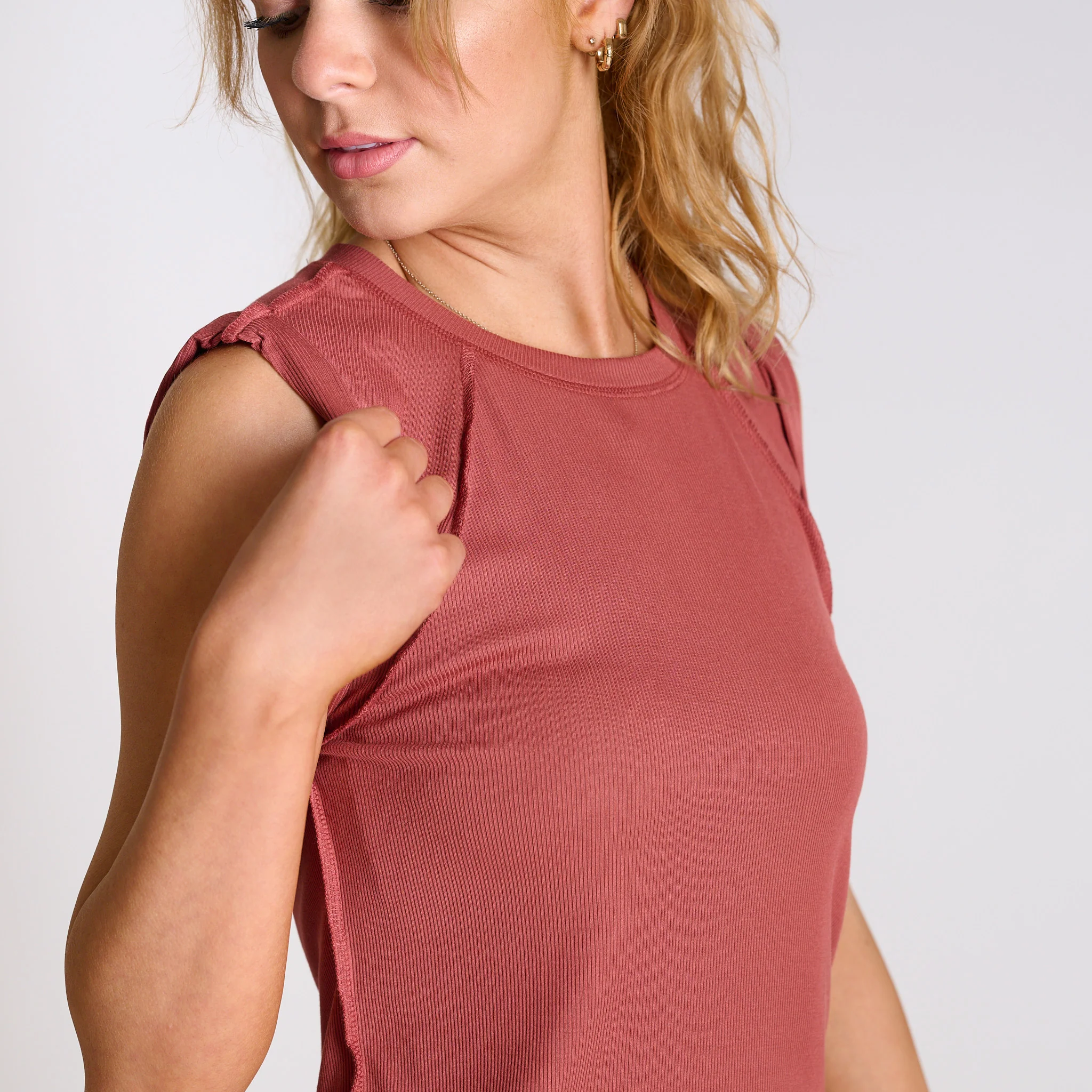 FP Movement Love My Twist Muscle Tank in Fried Clay - Image 6