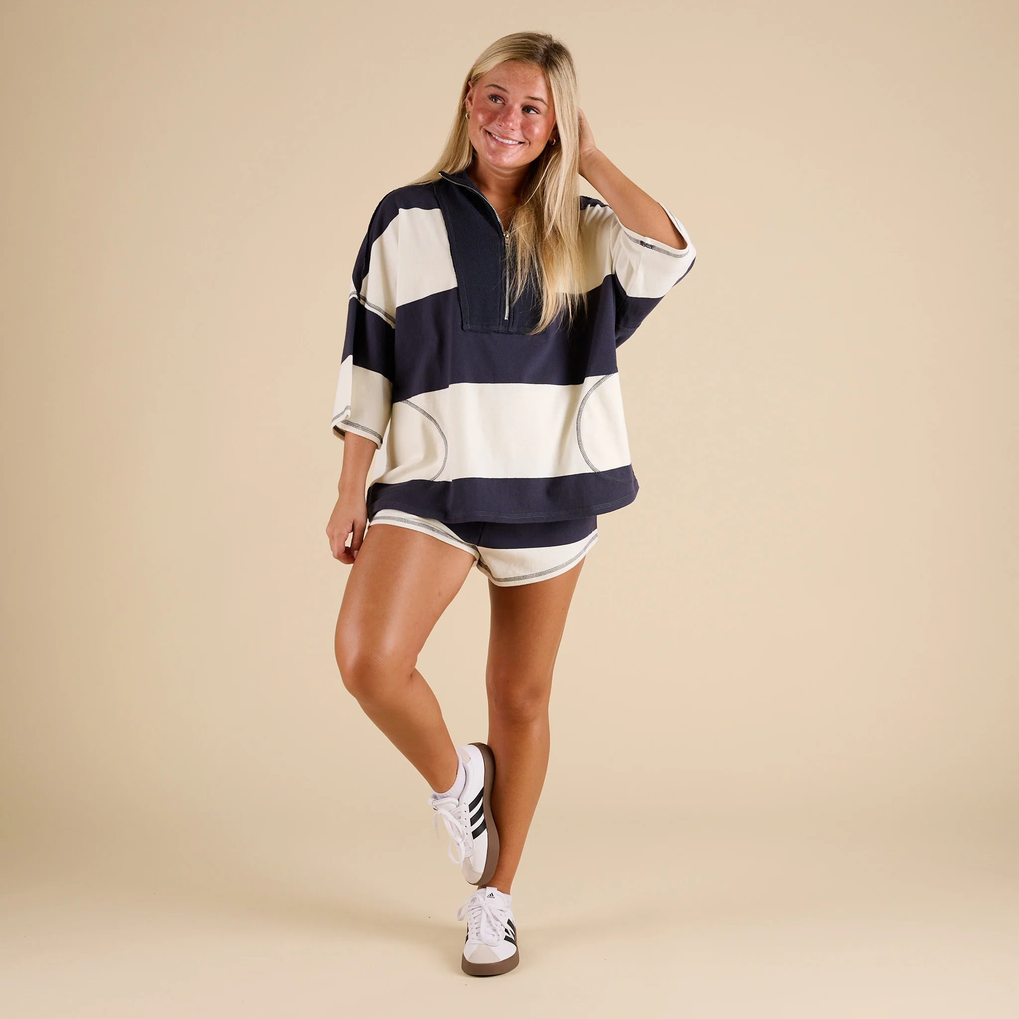 FP Movement Retro Rugby Set in Navy and White - Image 2