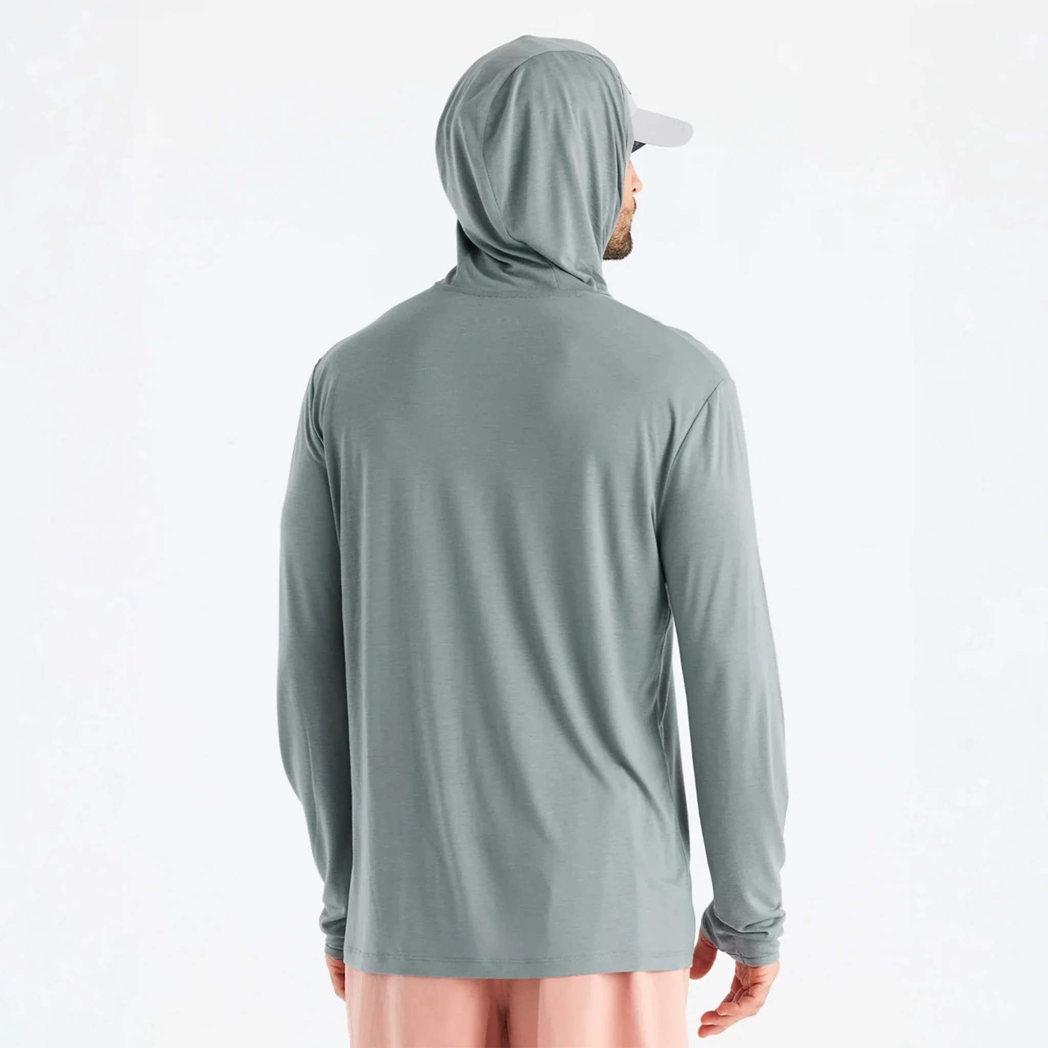 Long Sleeve Bamboo Lightweight Hoodie in Slate - Image 2