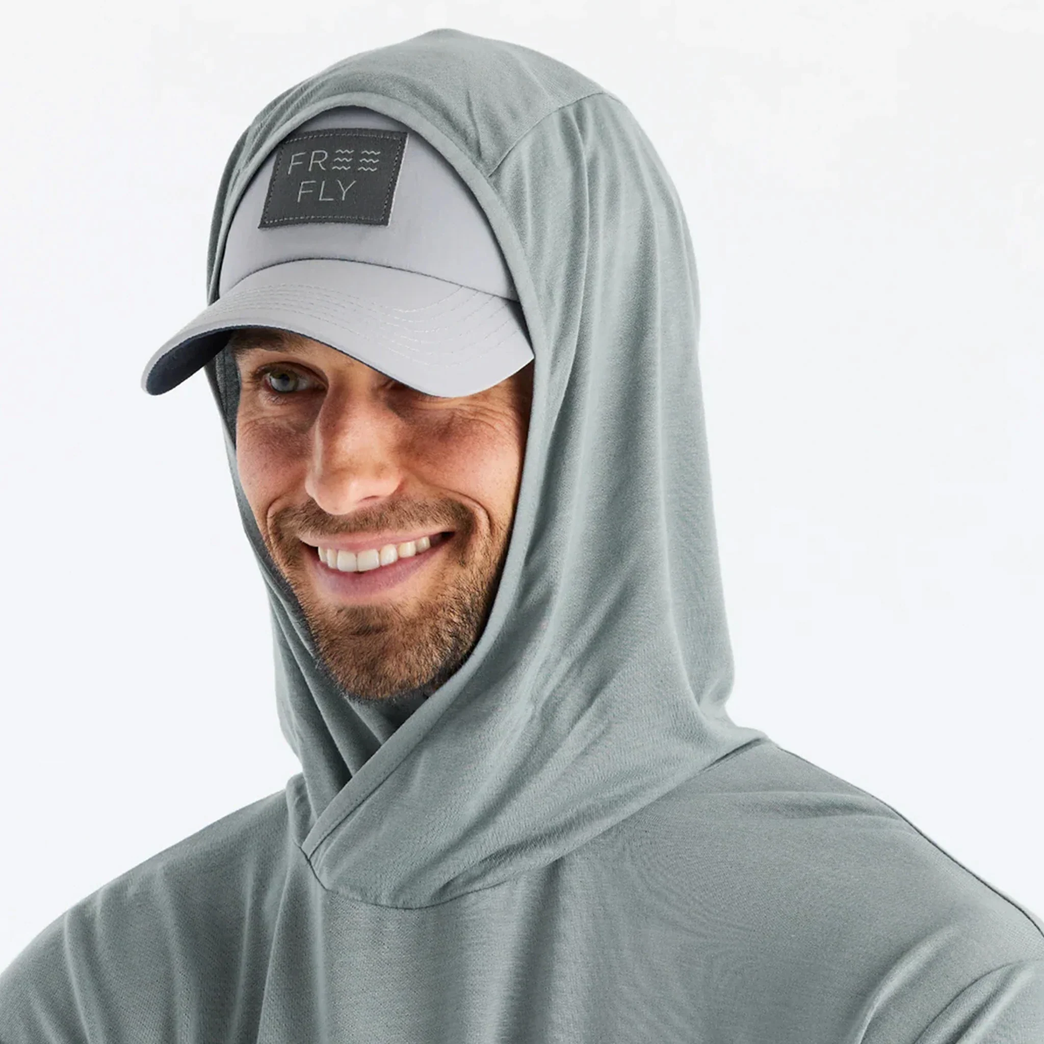 Long Sleeve Bamboo Lightweight Hoodie in Slate - Image 4