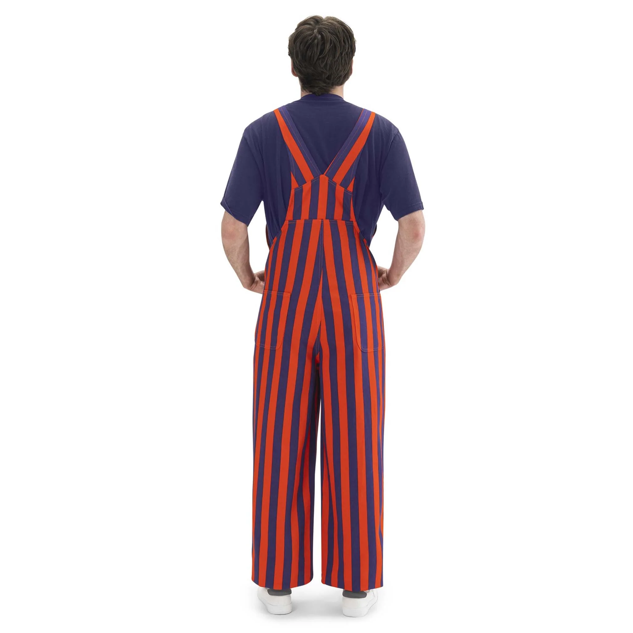 Orange & Purple Striped Game Bib Overalls - Image 2