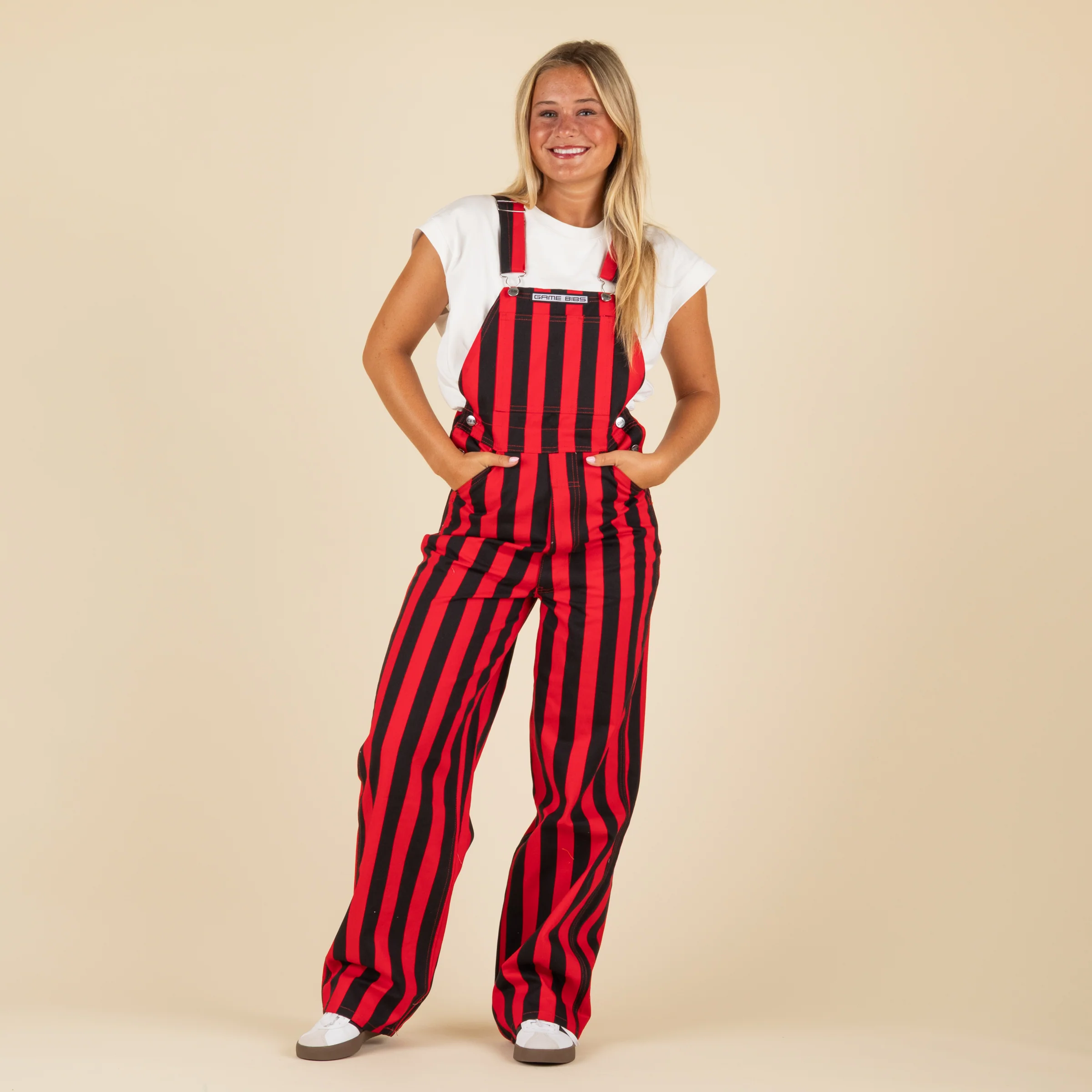Red and Black Overall Bibs - Image 2