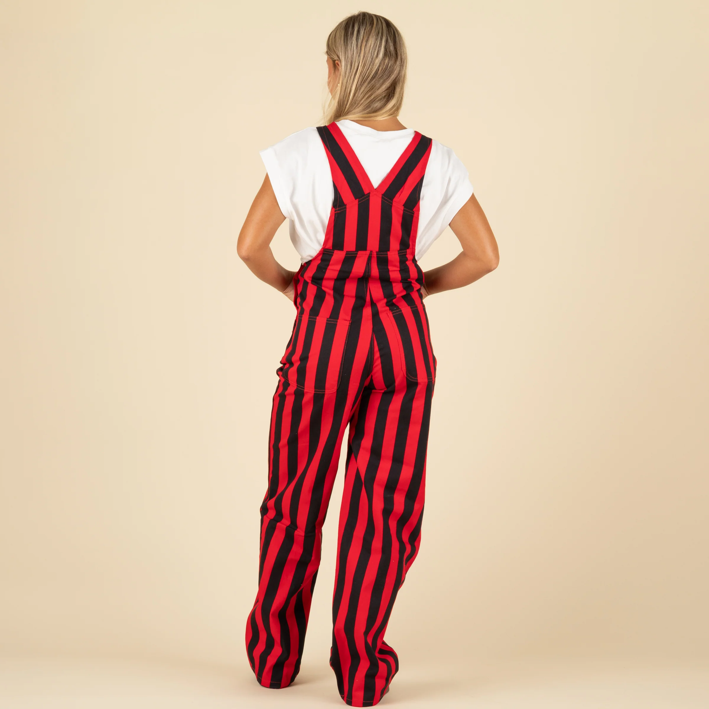 Red and Black Overall Bibs - Image 3