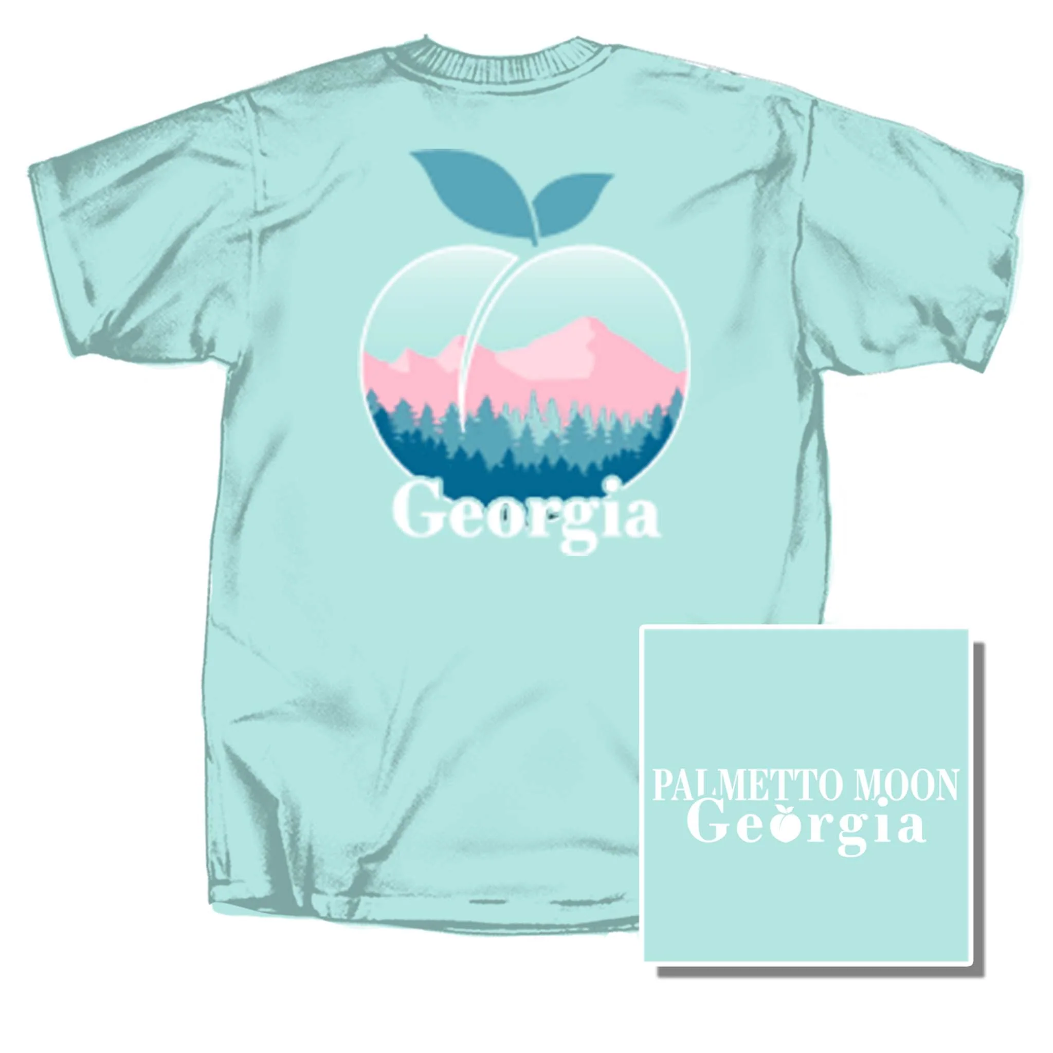 Georgia Mountain Peach Short Sleeve T-Shirt - Image 4