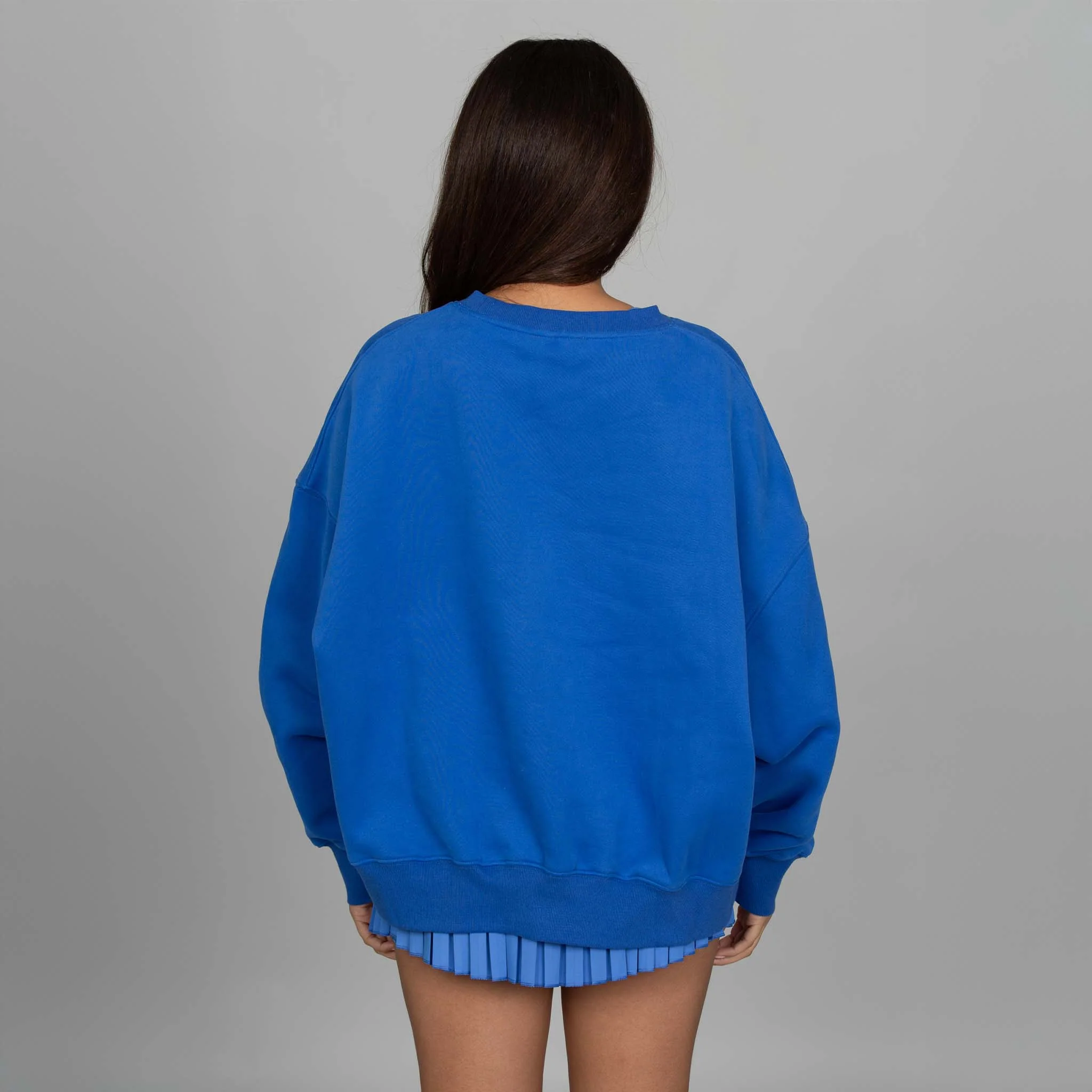 Gold Hinge Arch Crewneck Sweatshirt in Blue Jay - Image 2