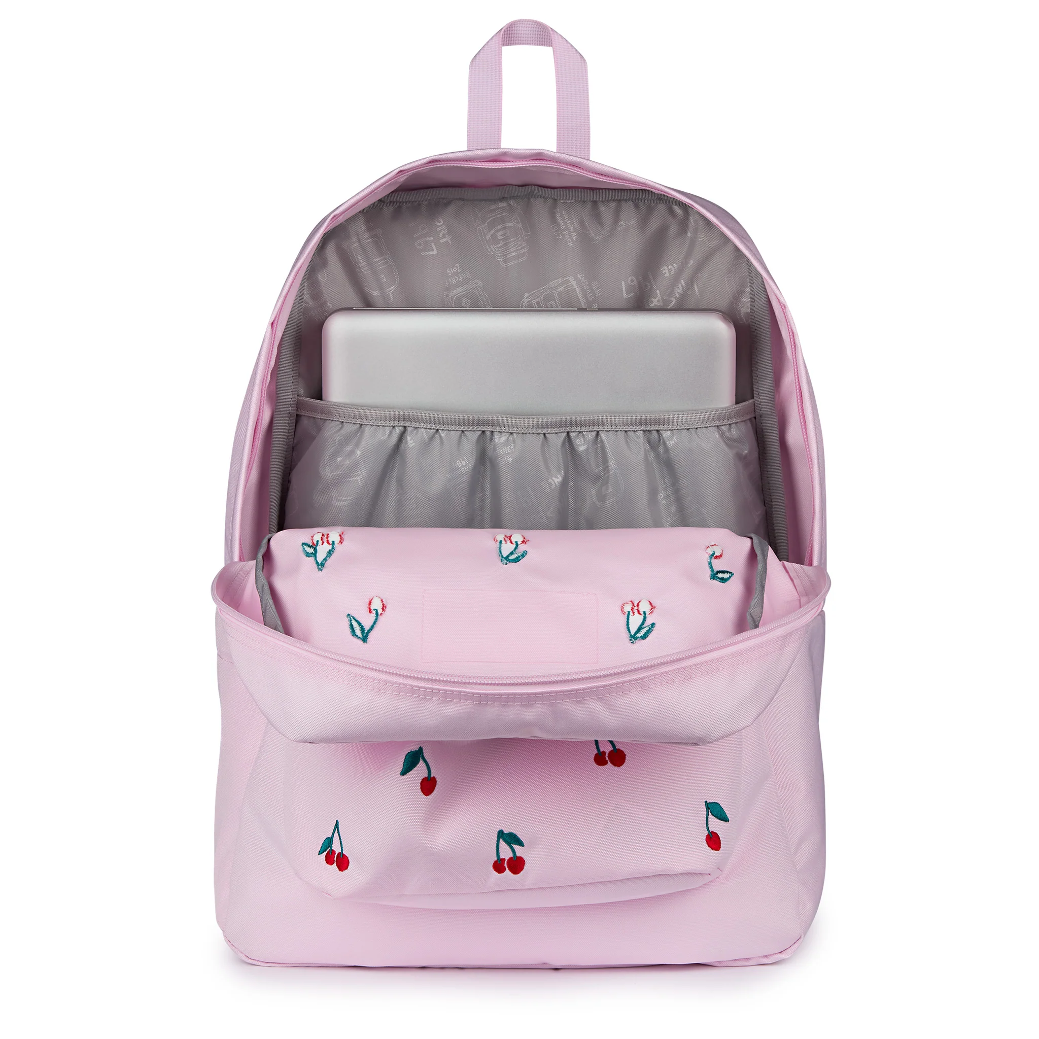 SuperBreak® Plus Backpack in Pink Ice Cherry Embroidery - Image 6