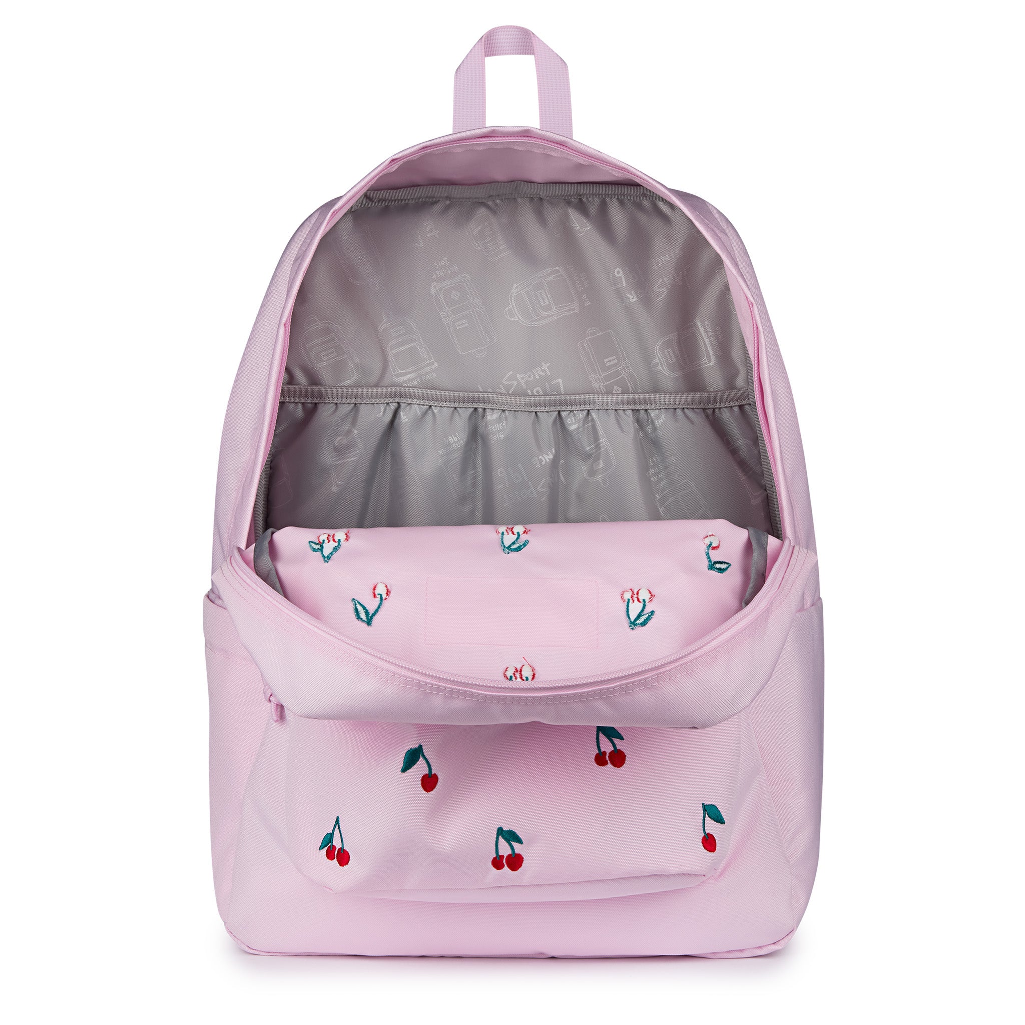 SuperBreak® Plus Backpack in Pink Ice Cherry Embroidery - Image 7