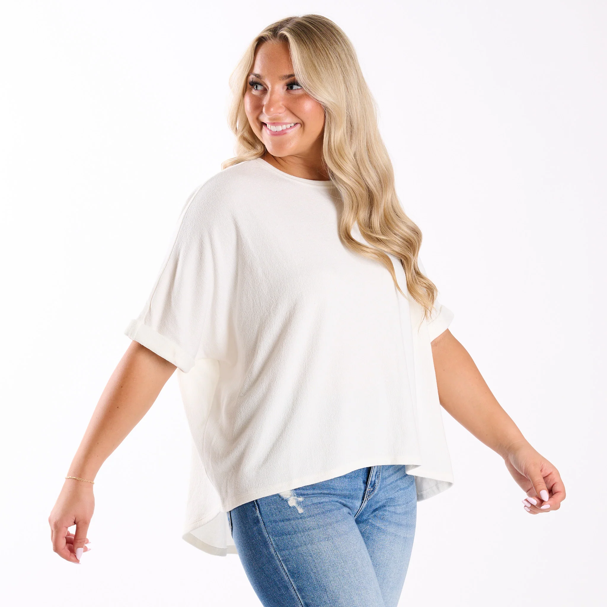 Crepe Swing Short Sleeve Top - Image 2