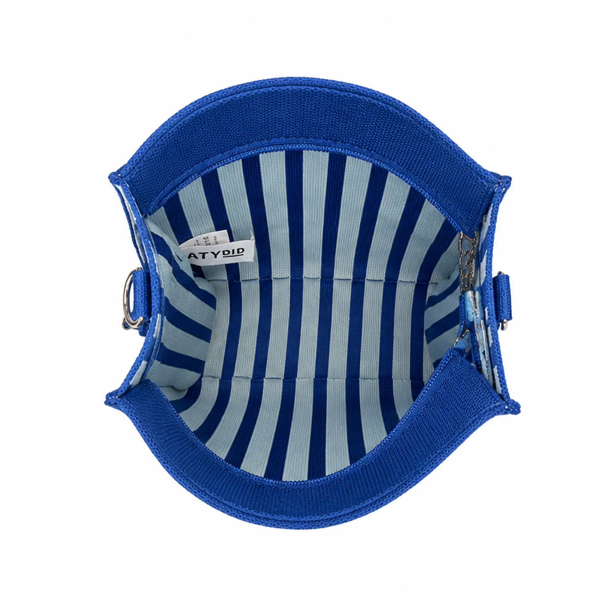 Blue Striped Structured Mini Tote - Image 5