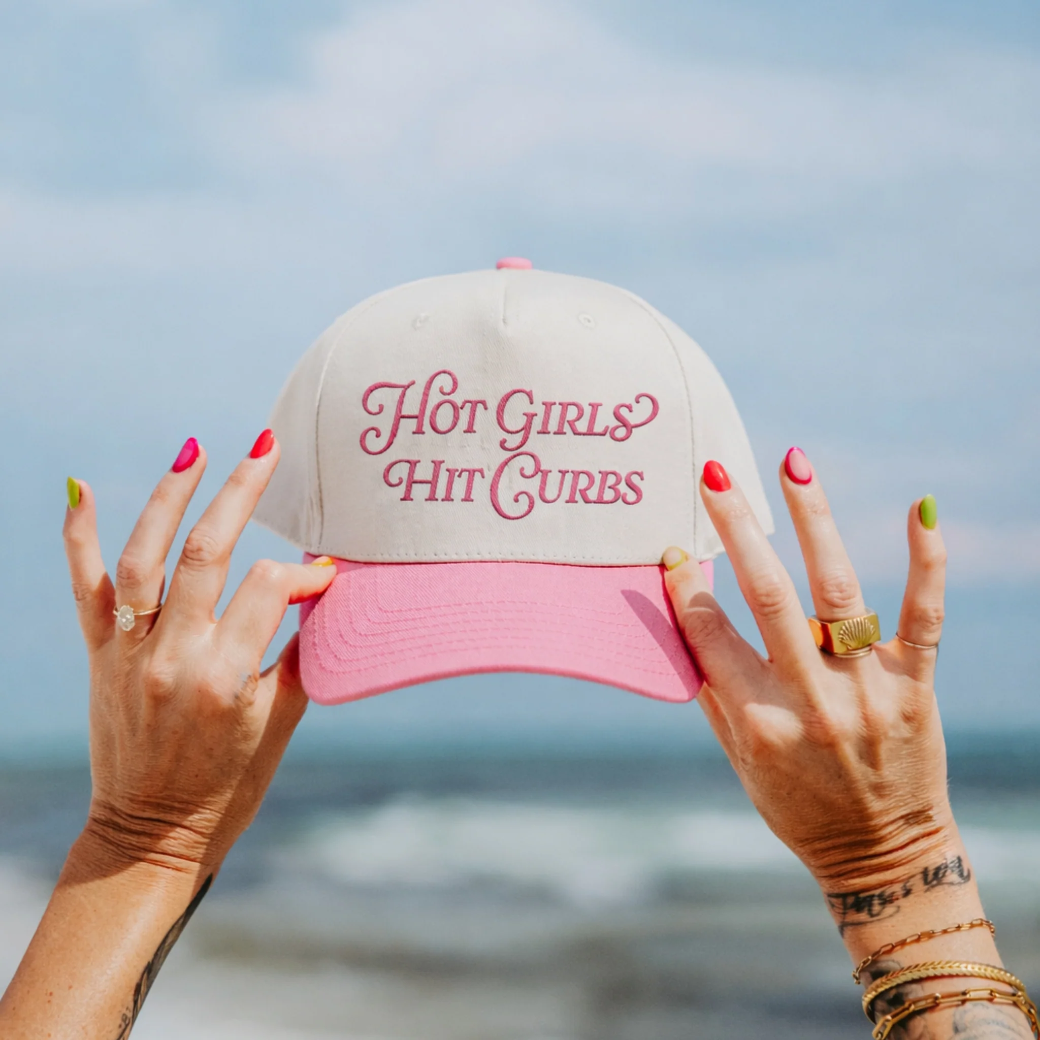 Hot Girls Hit Curbs Pink Bill Hat - Image 2