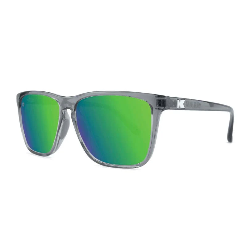 Knockaround® Fast Lane Sunglasses Sport Clear Grey/Green Moonshine - Image 2