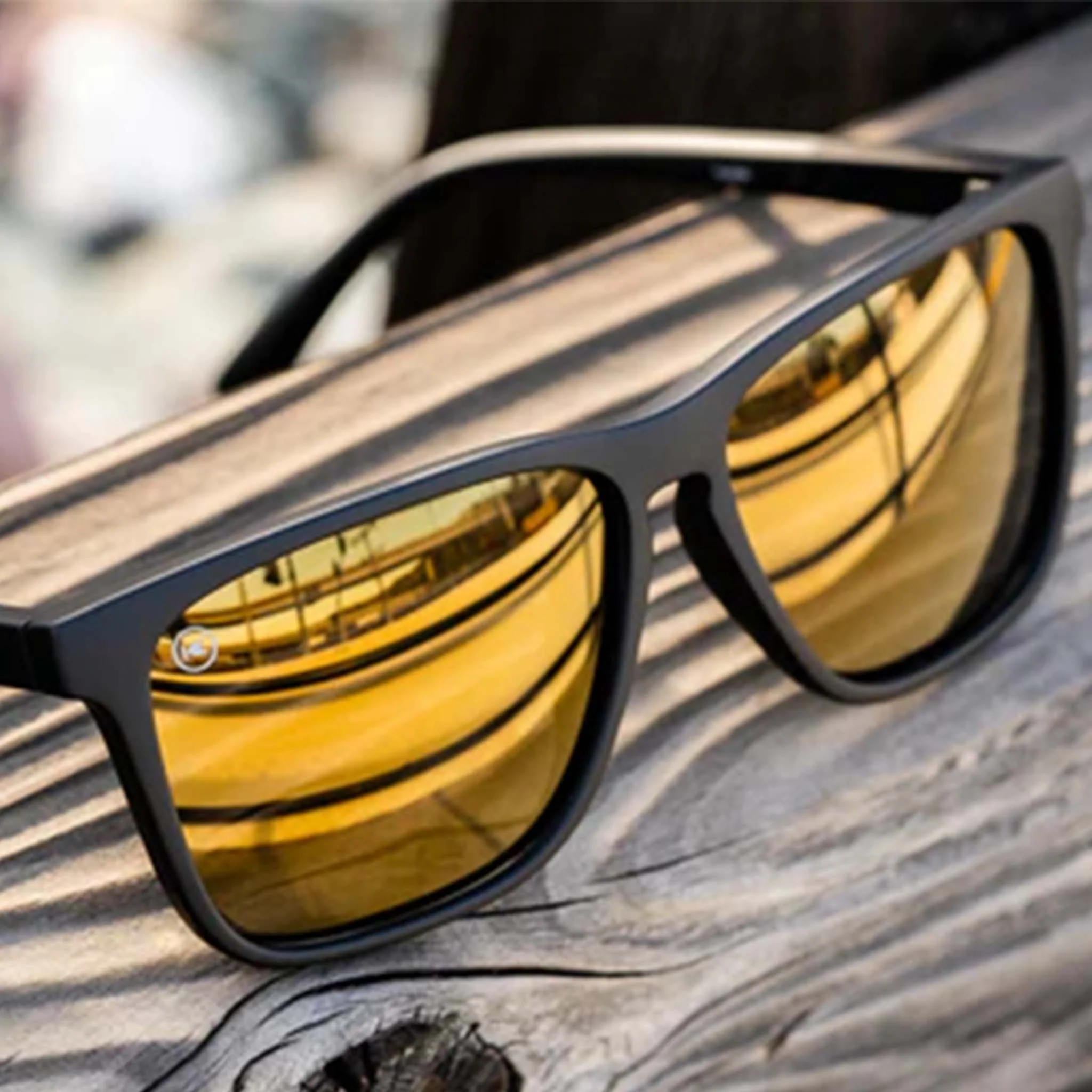 Knockaround® Fast Lane Sunglasses in Black and Gold - Image 5