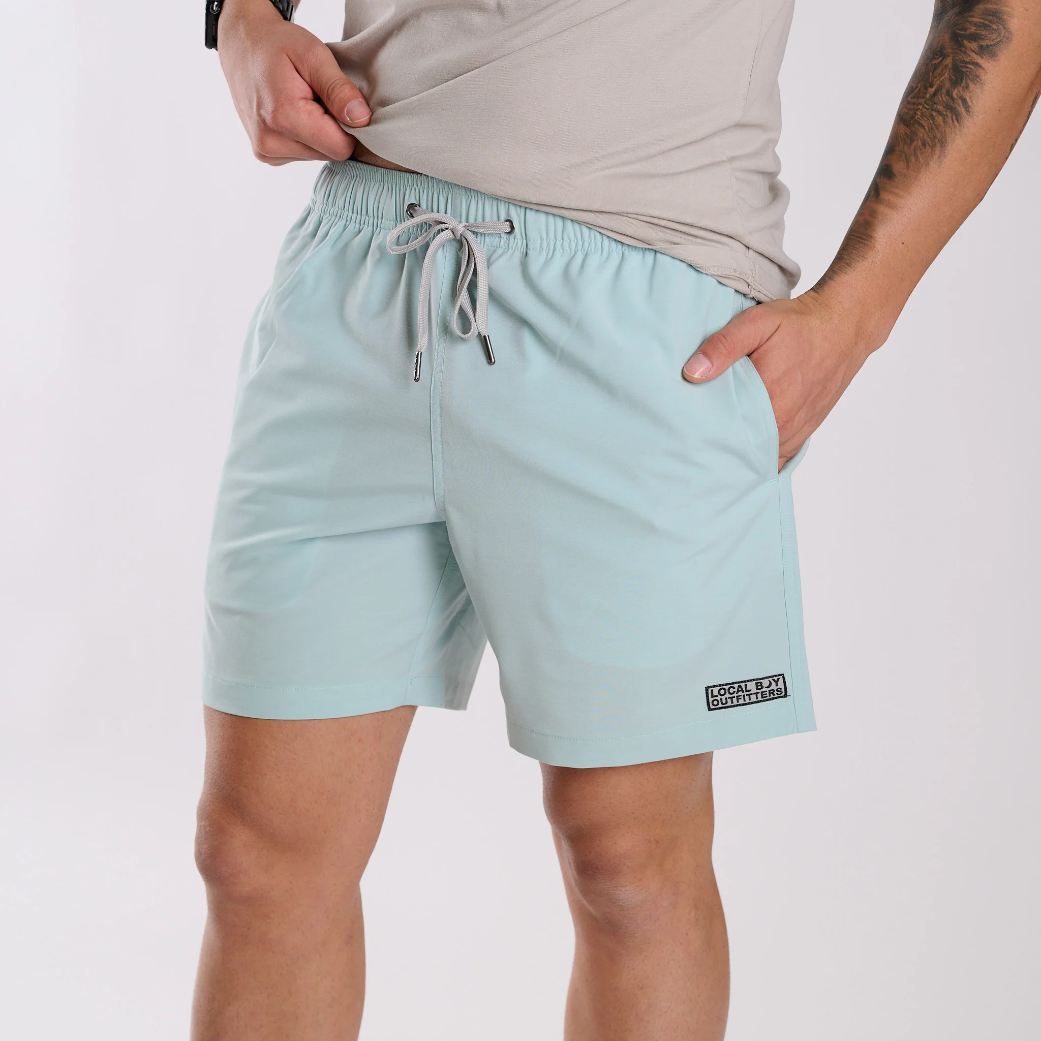 Bayview Swim Trunks in Mint - Image 3