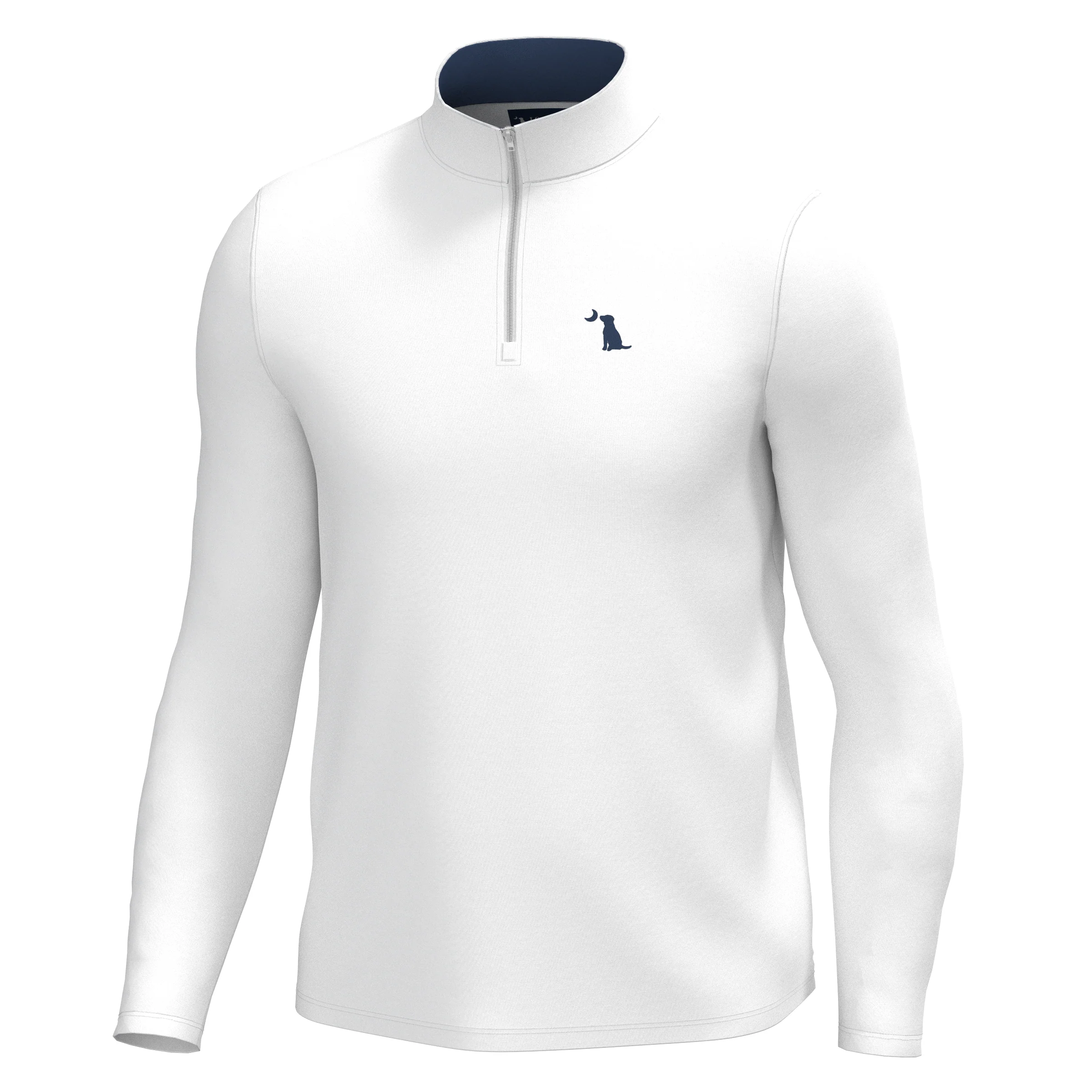 Bentley Quarter Zip Pullover in White