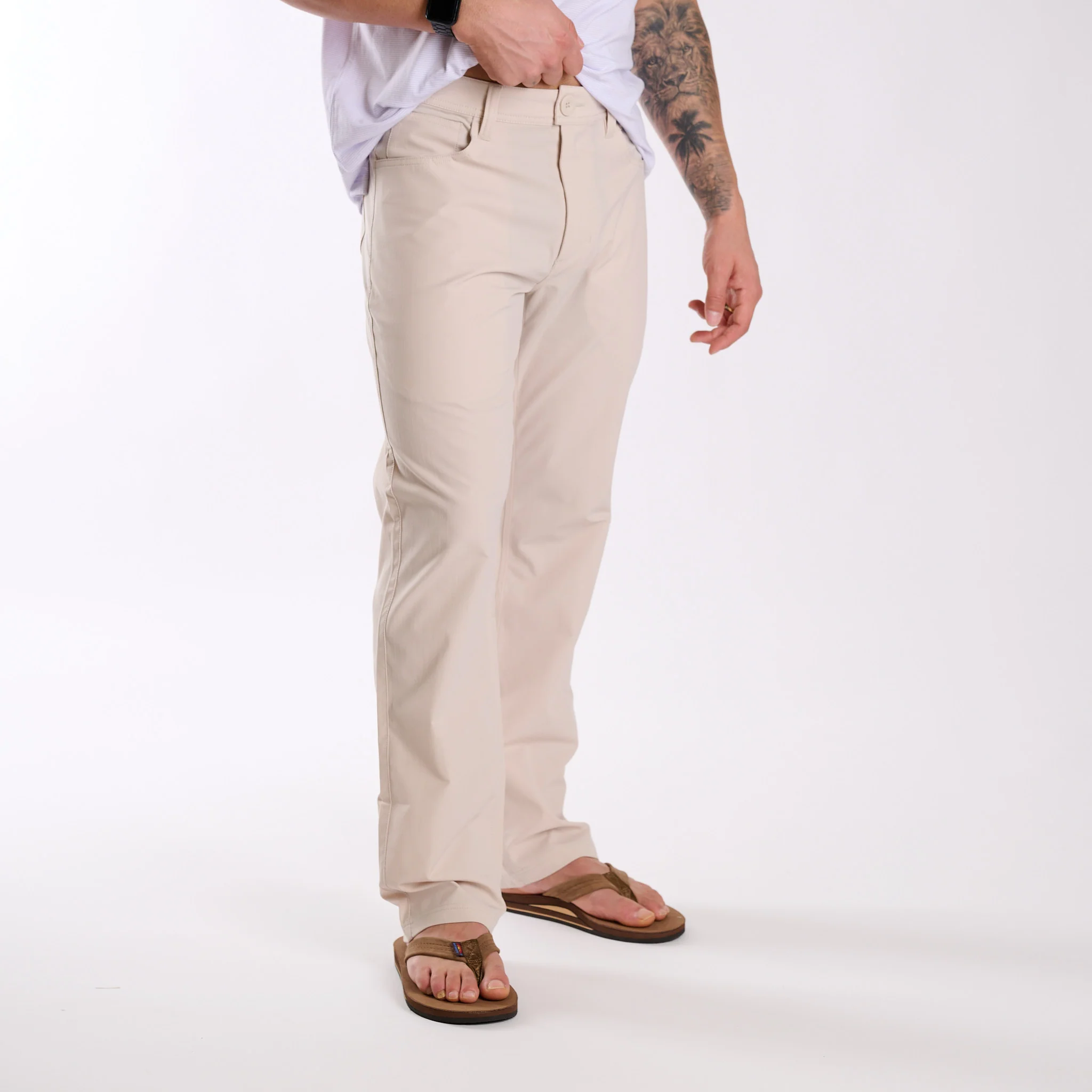 Commuter Pants in Light Khaki - Image 3