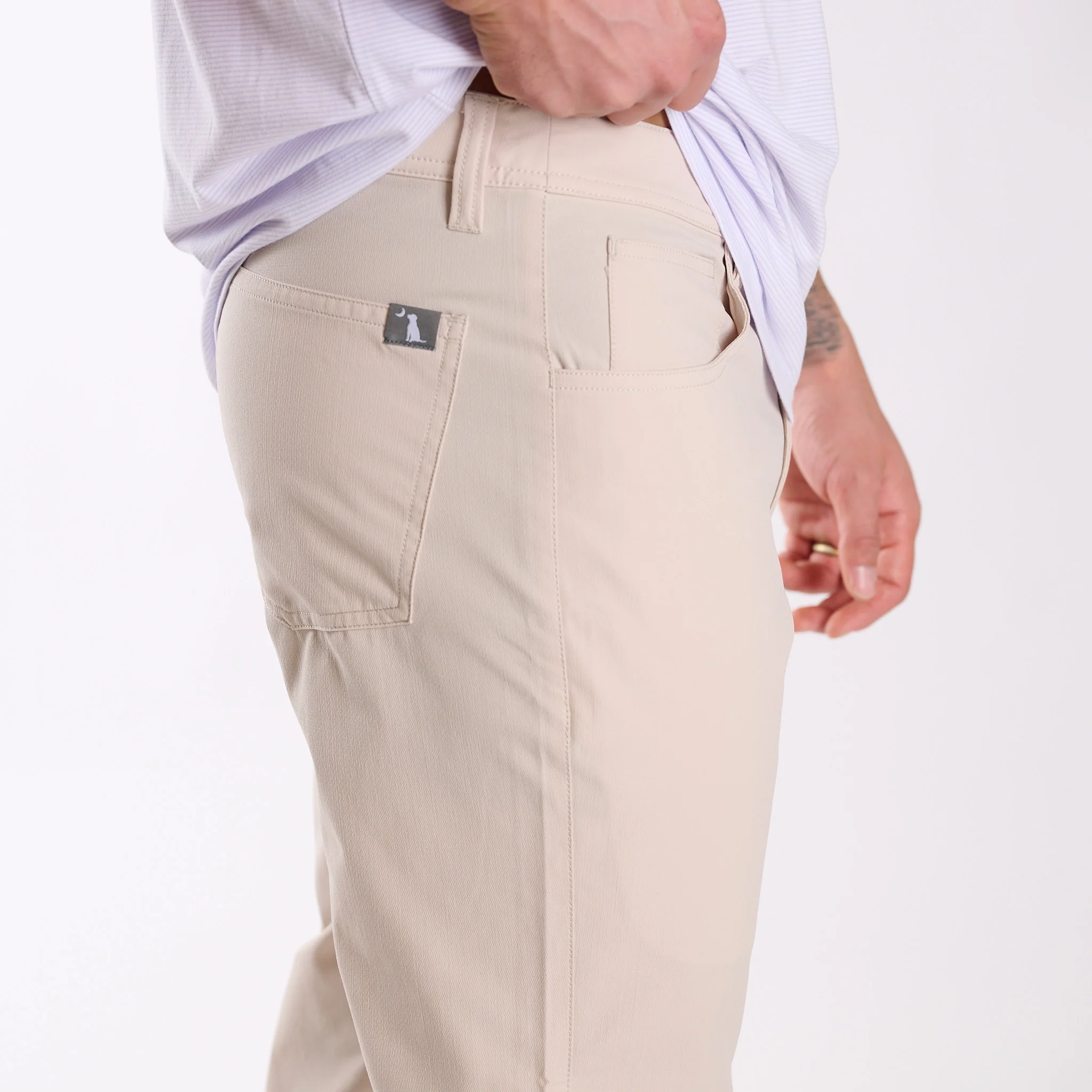 Commuter Pants in Light Khaki - Image 4