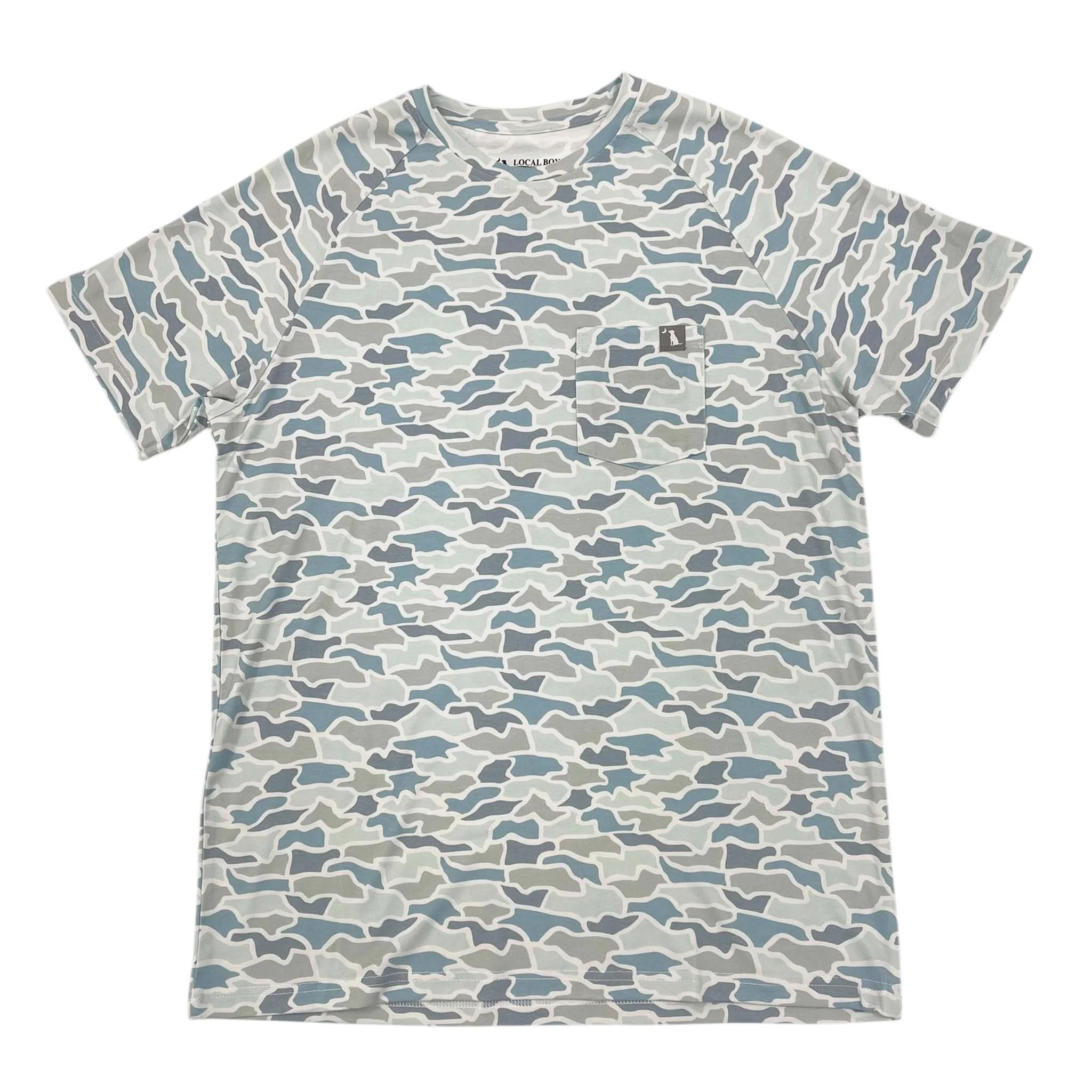 Heather Blend Crewneck Short Sleeve T-Shirt in Cool Oak Camo