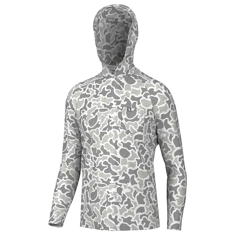 Heather Blend Hooded T-Shirt in White Localflage - Image 5