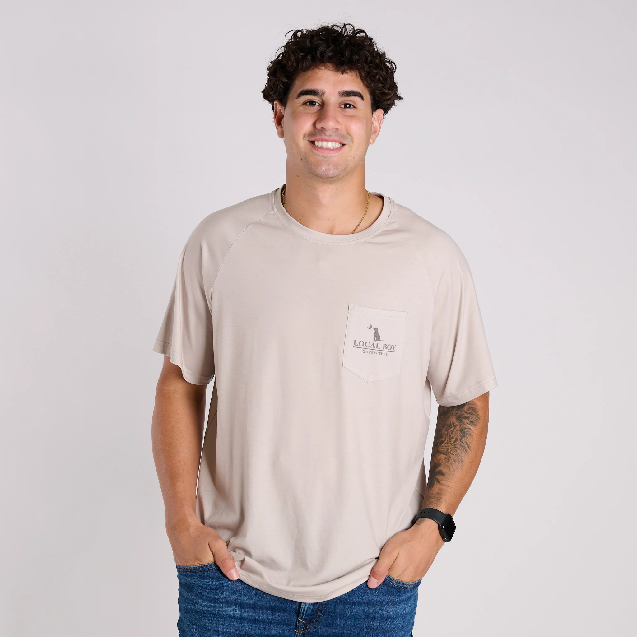 Heather Blend Long Live Locals Badge Short Sleeve T-Shirt - Image 4