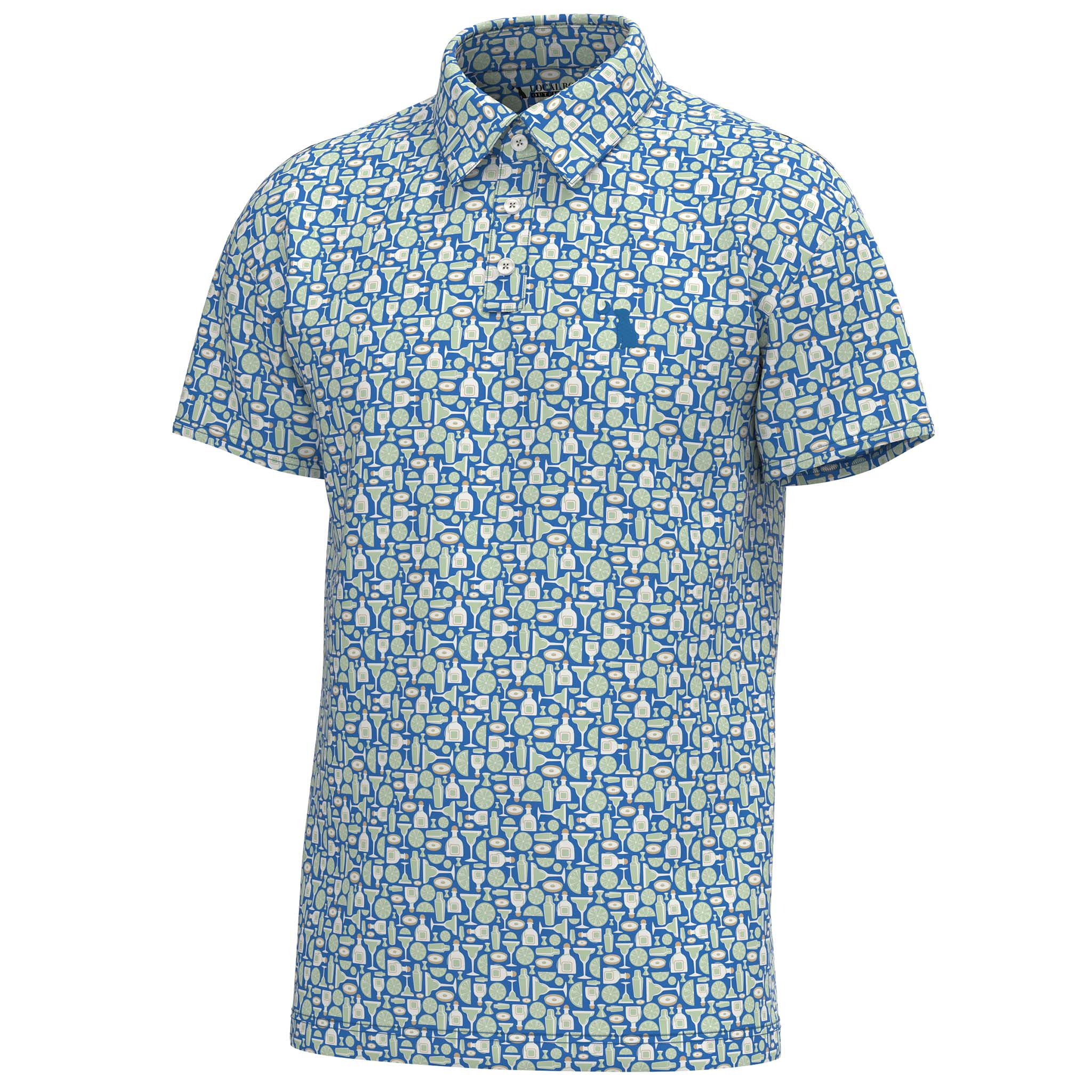 Royal Margarita Printed Dirty Myrtle Polo