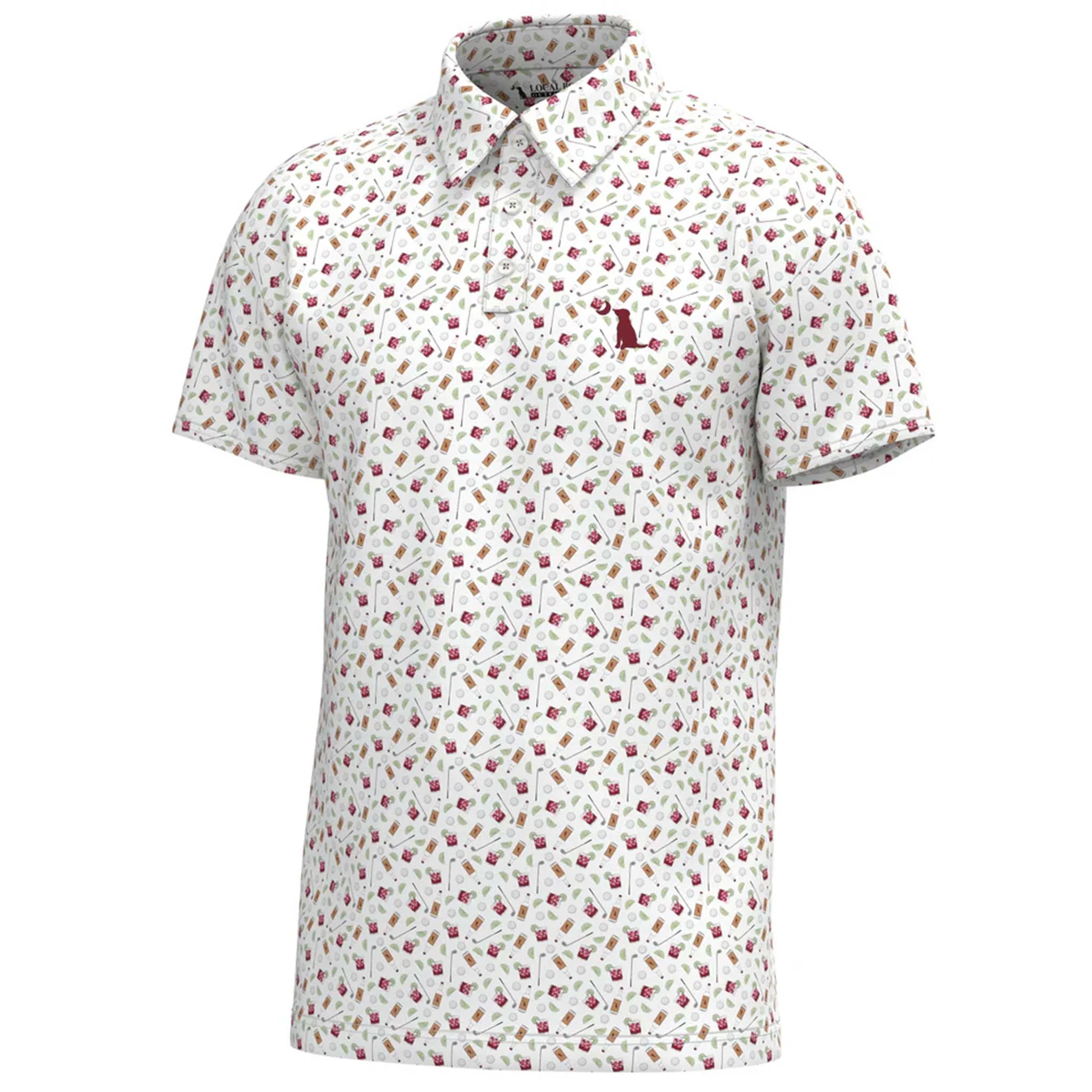 Transfusion Printed Dirty Myrtle Polo