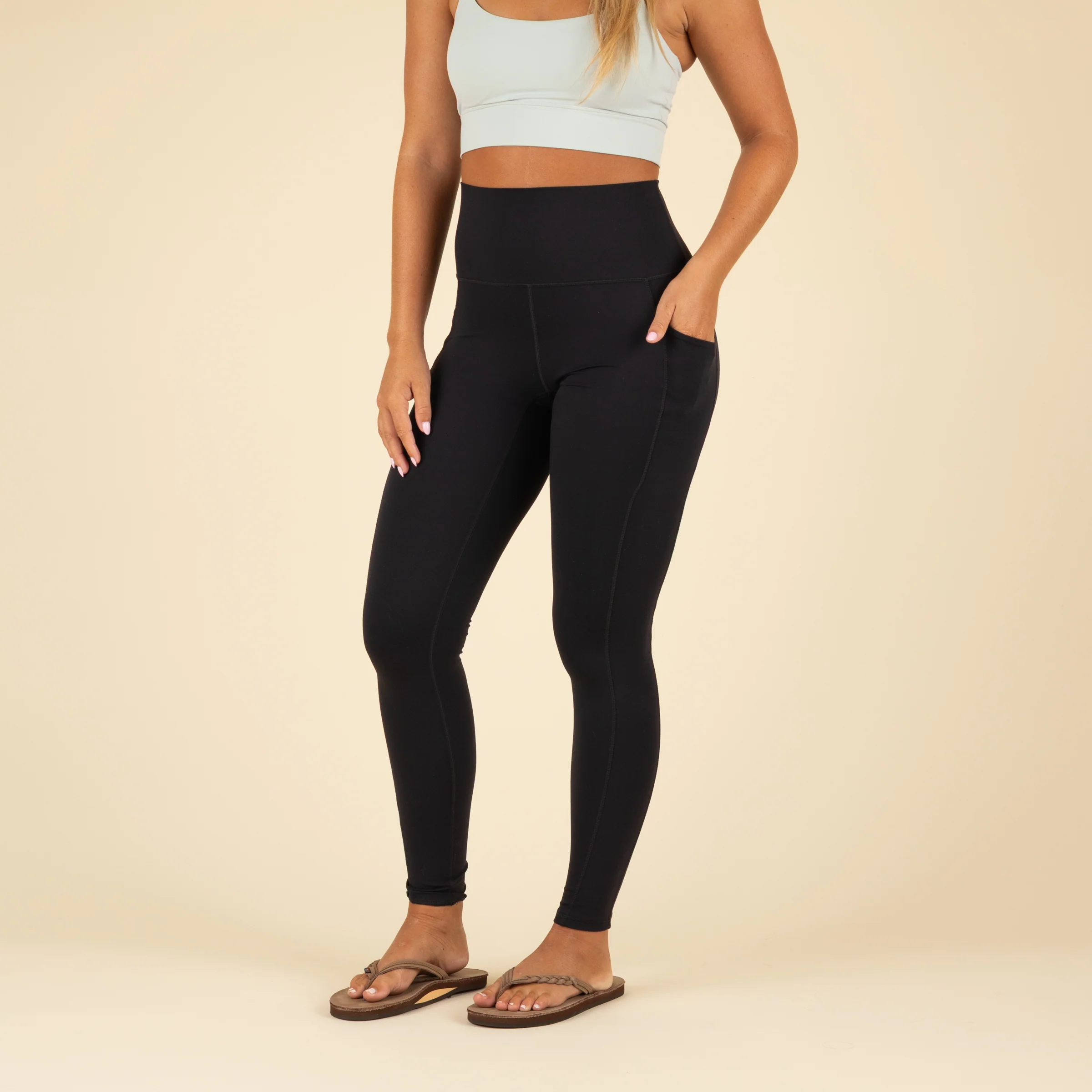 Black High Waisted Pocket Leggings