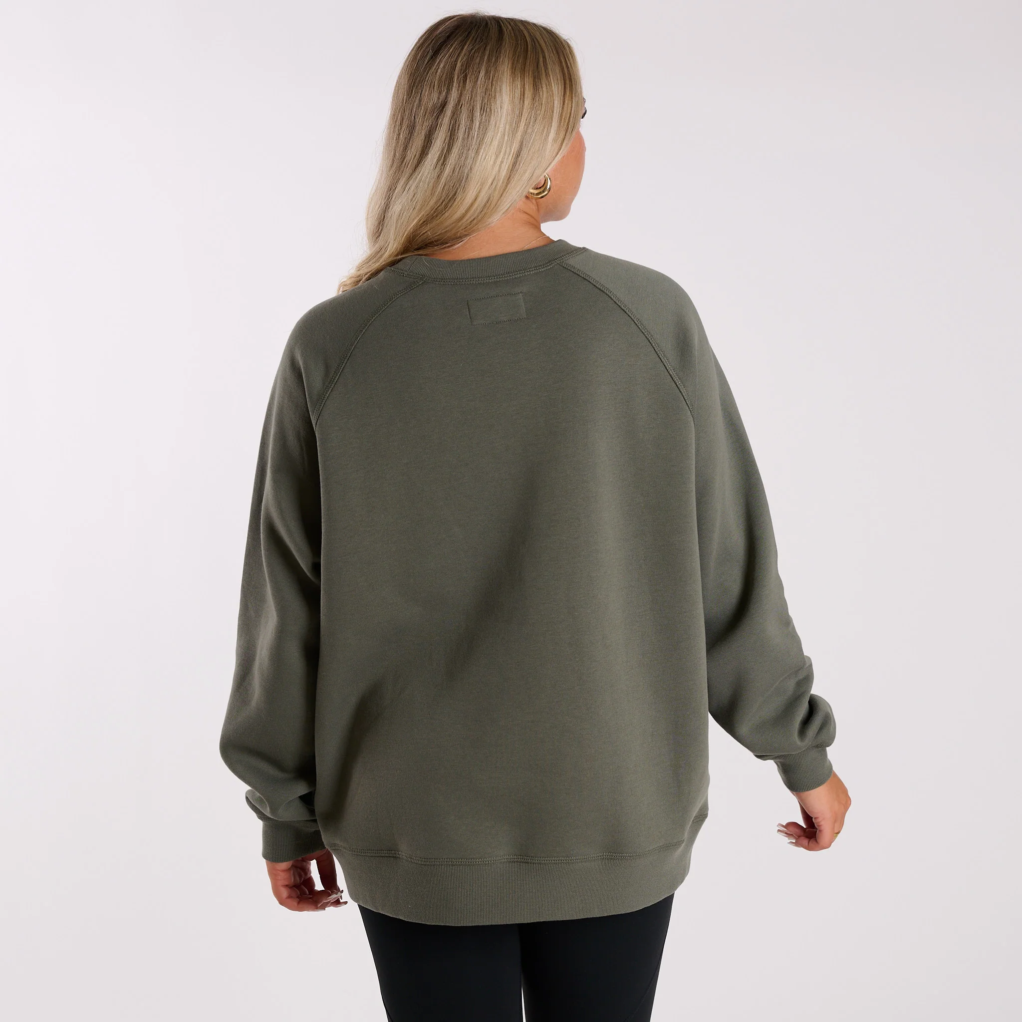 Crescent Crewneck Sweatshirt in Olive - Image 4