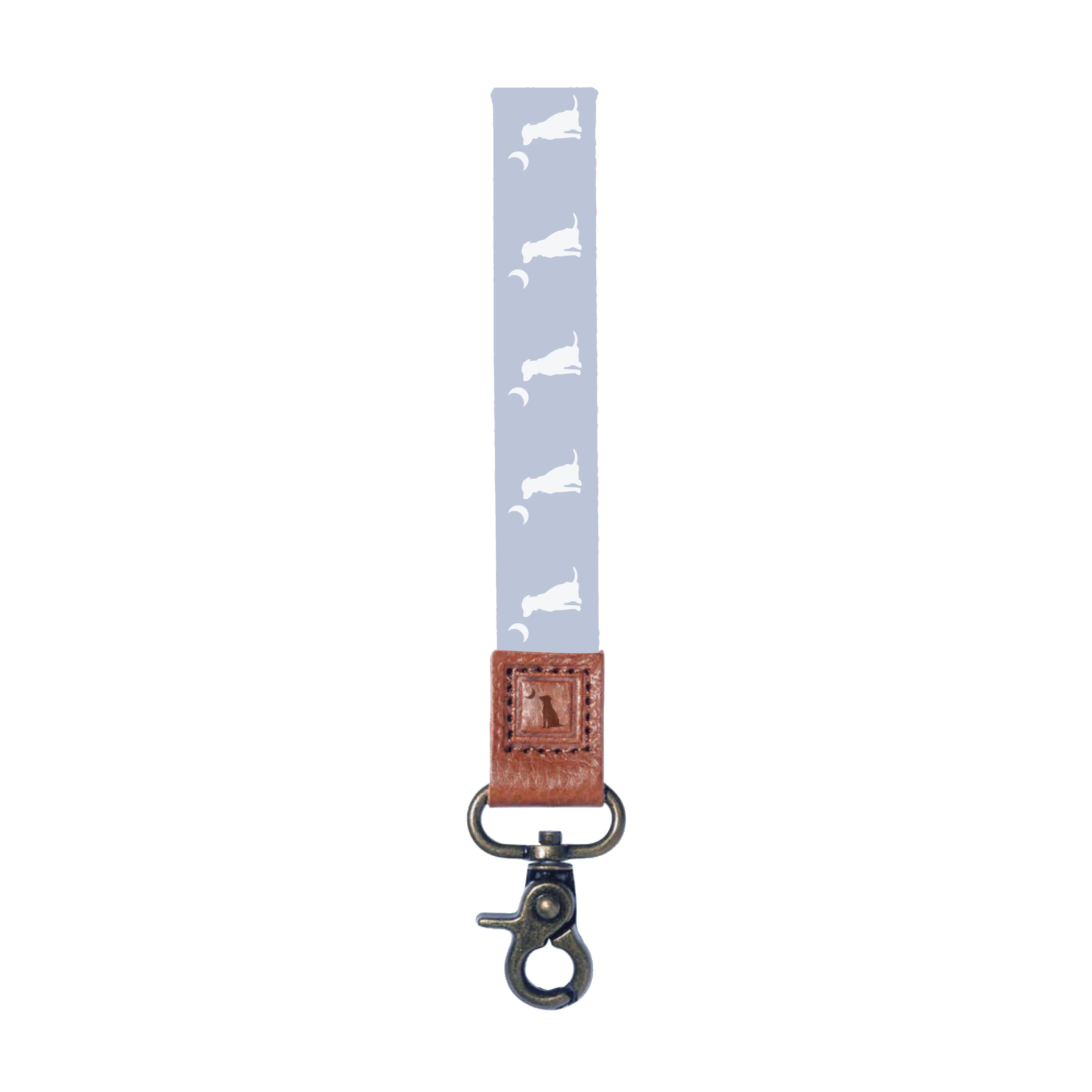 Dog and Moon Key Chain in Periwinkle