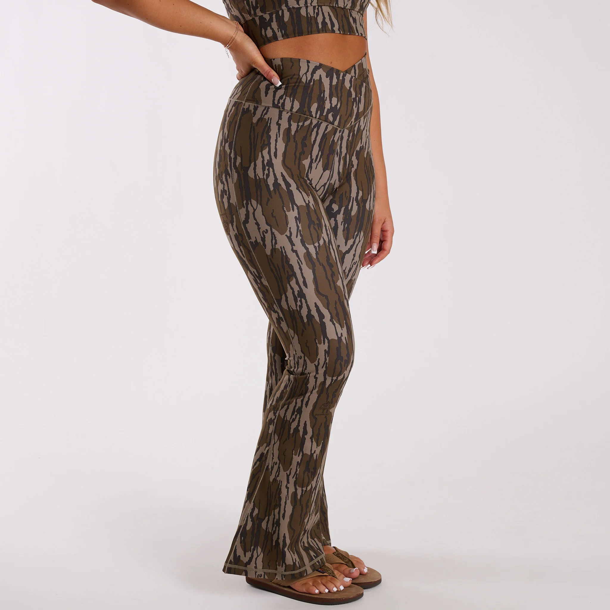 High Waisted Flare Leggings in Original Bottomland - Image 4