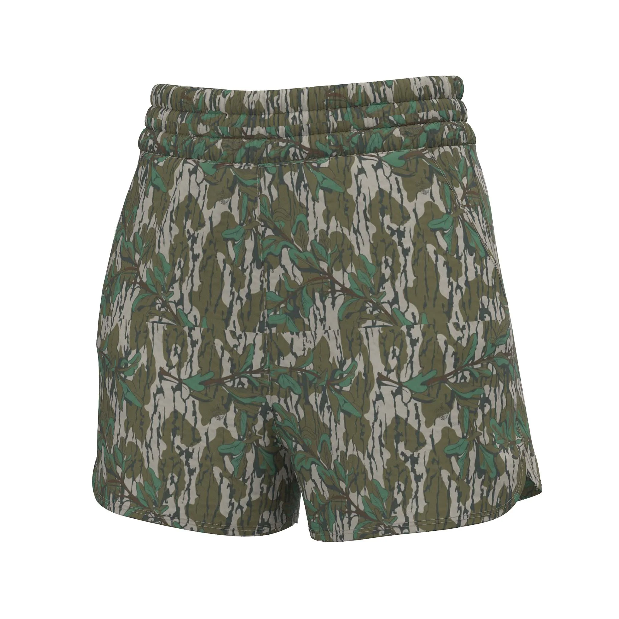 Women's High Waisted Volley Shorts in Greenleaf Camo - Image 5