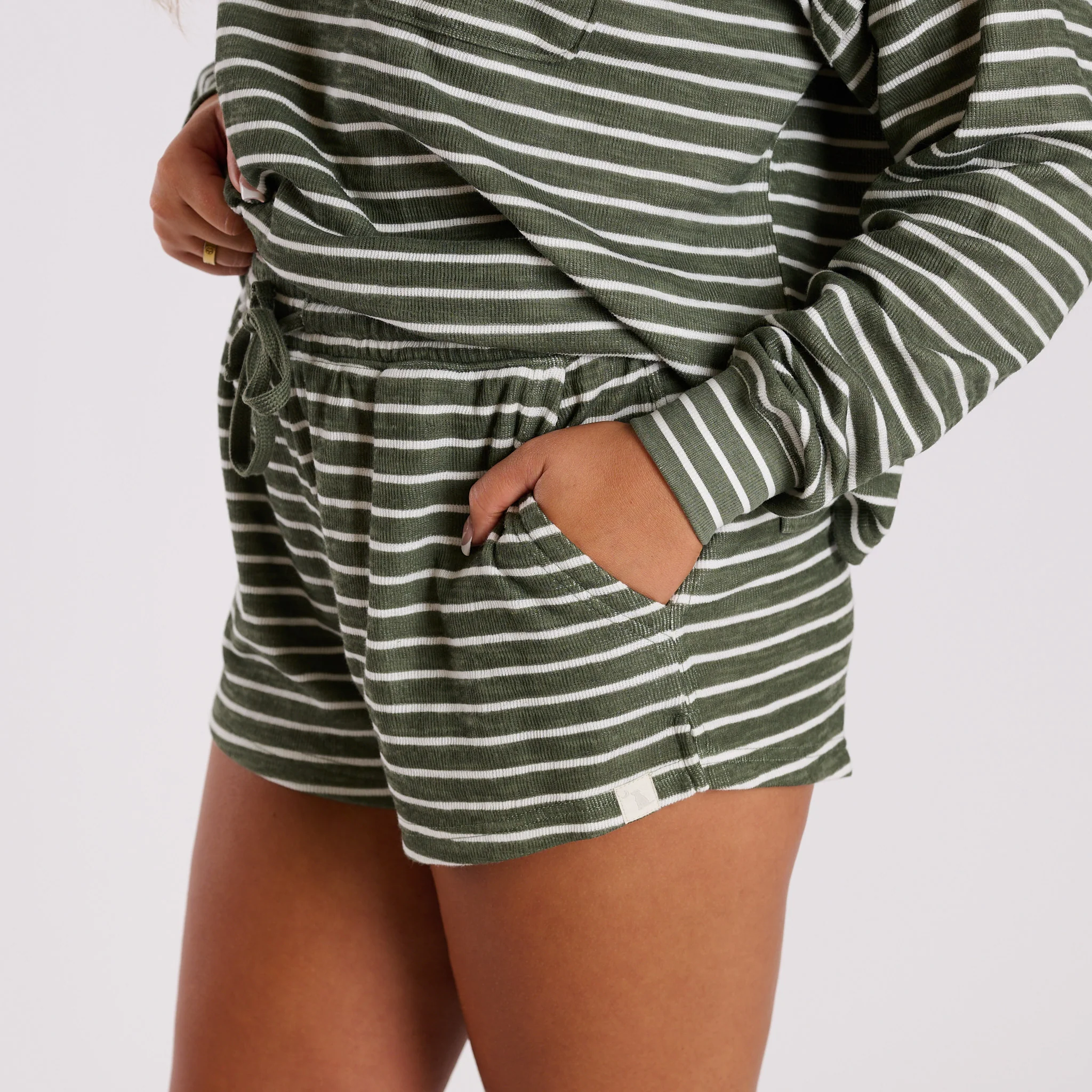 Women's Revive Lounge Shorts in Olive - Image 4