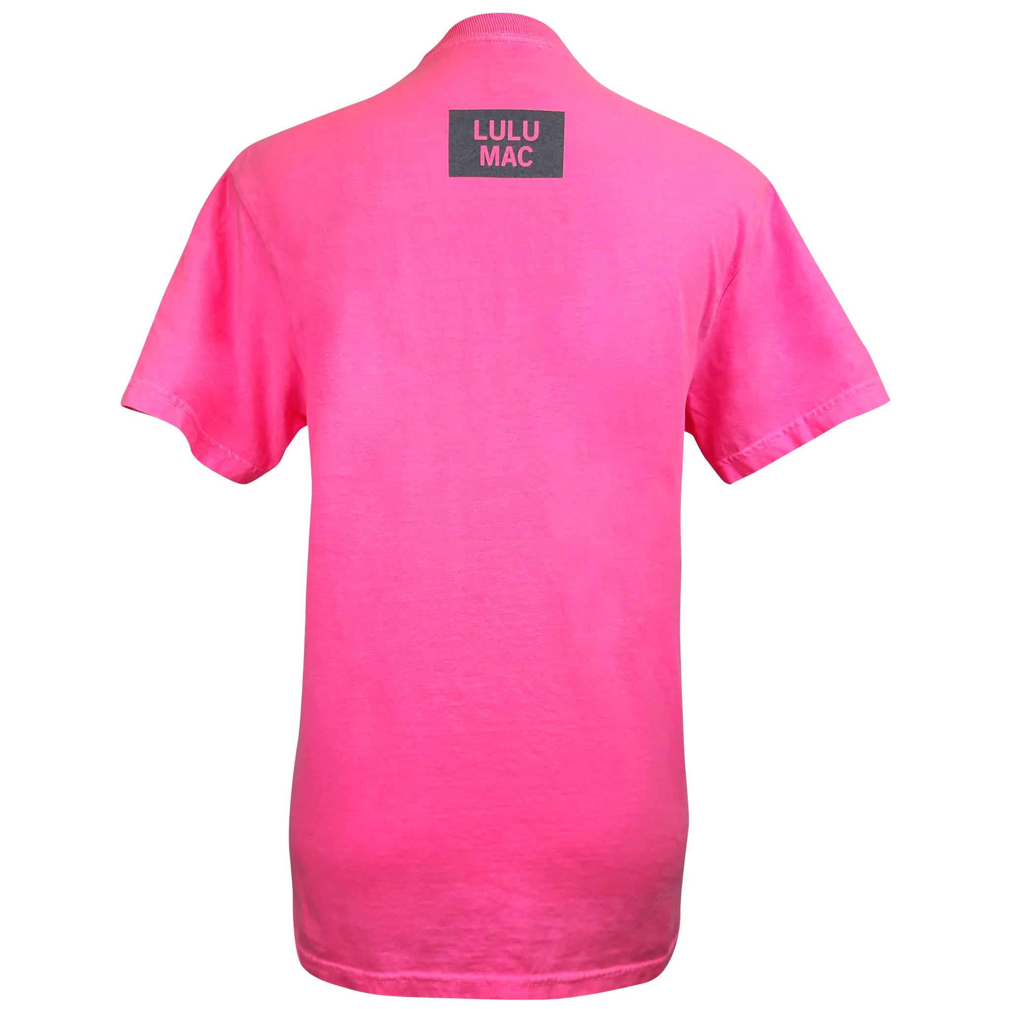 Lulu Mac White Camo Fill Short Sleeve T-Shirt in Neon Pink - Image 2