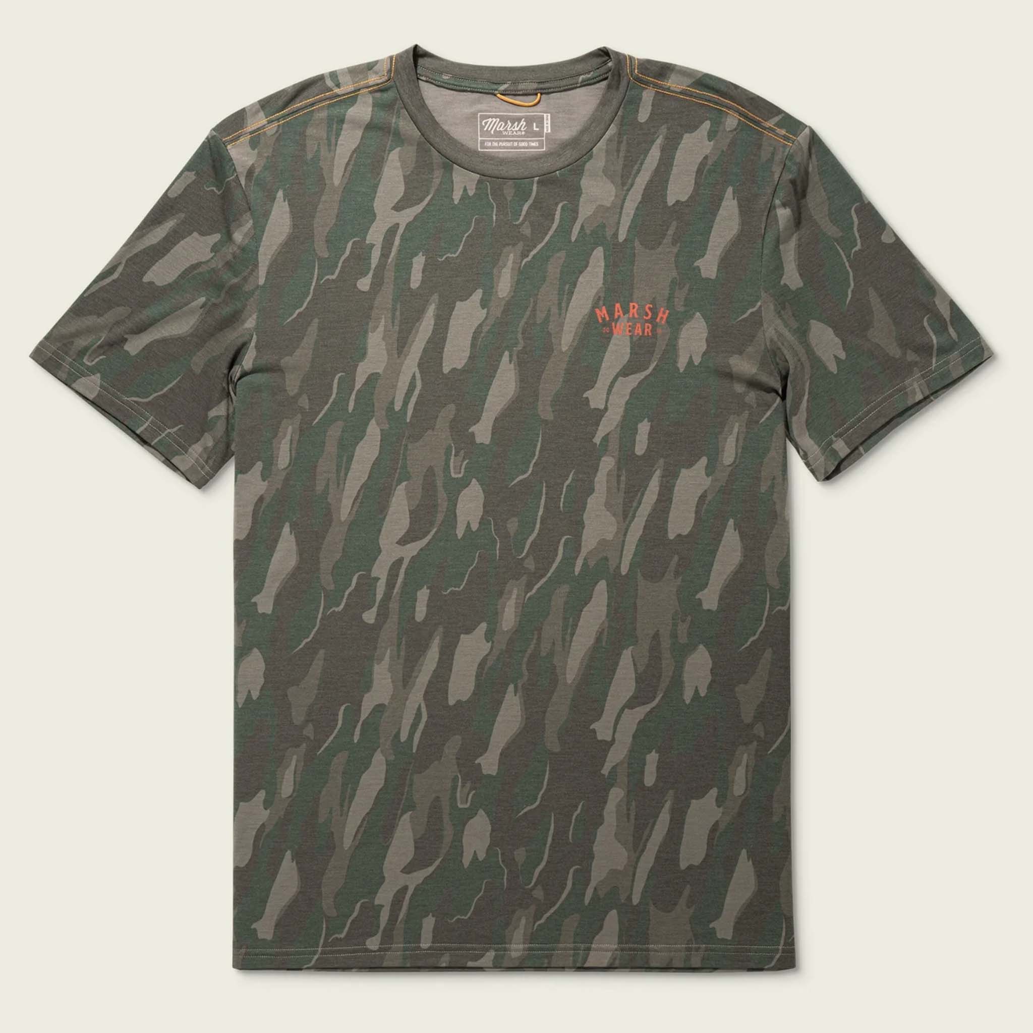 Stackhouse Hagood Short Sleeve T-Shirt in Thyme Lowland Camo - Image 2