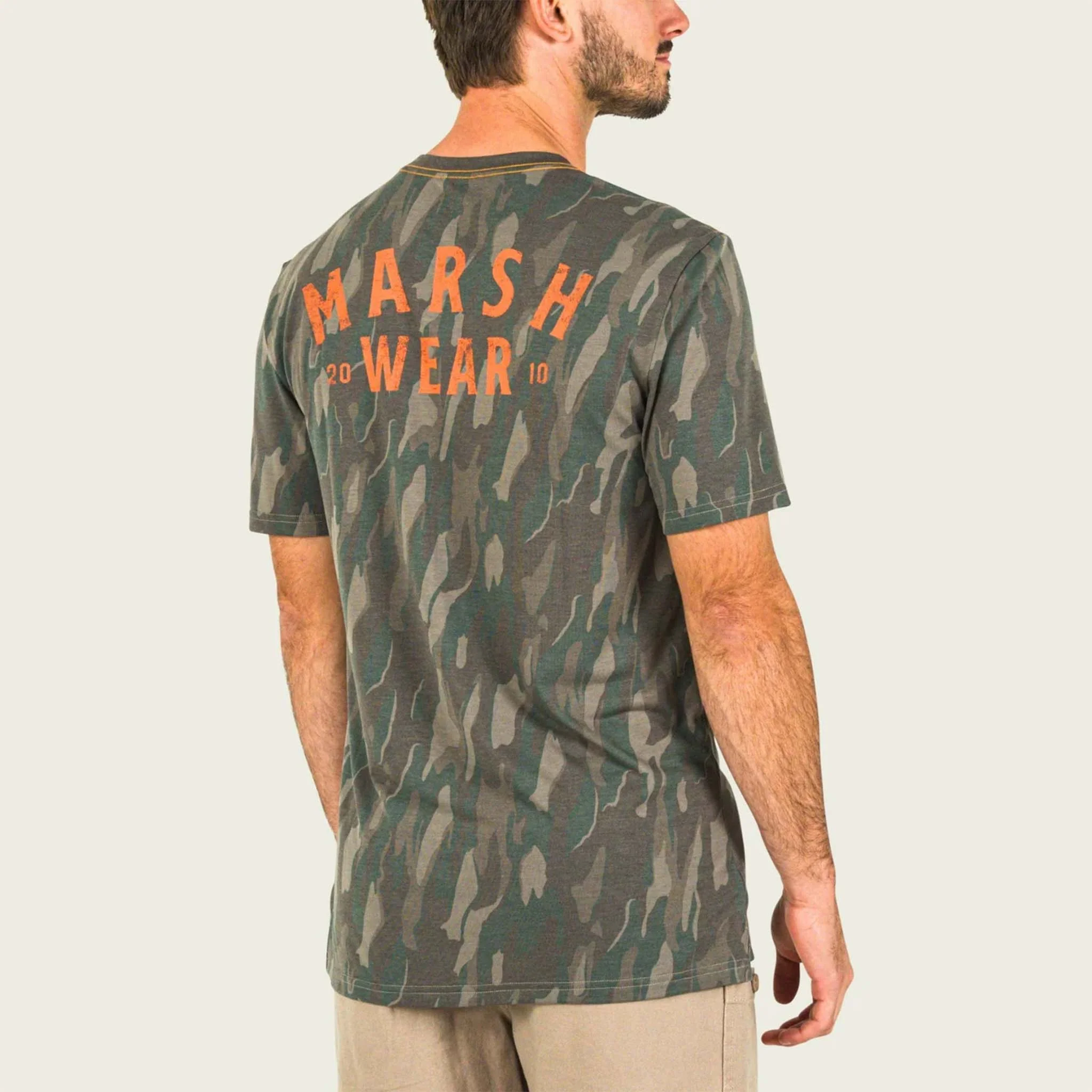 Stackhouse Hagood Short Sleeve T-Shirt in Thyme Lowland Camo - Image 3