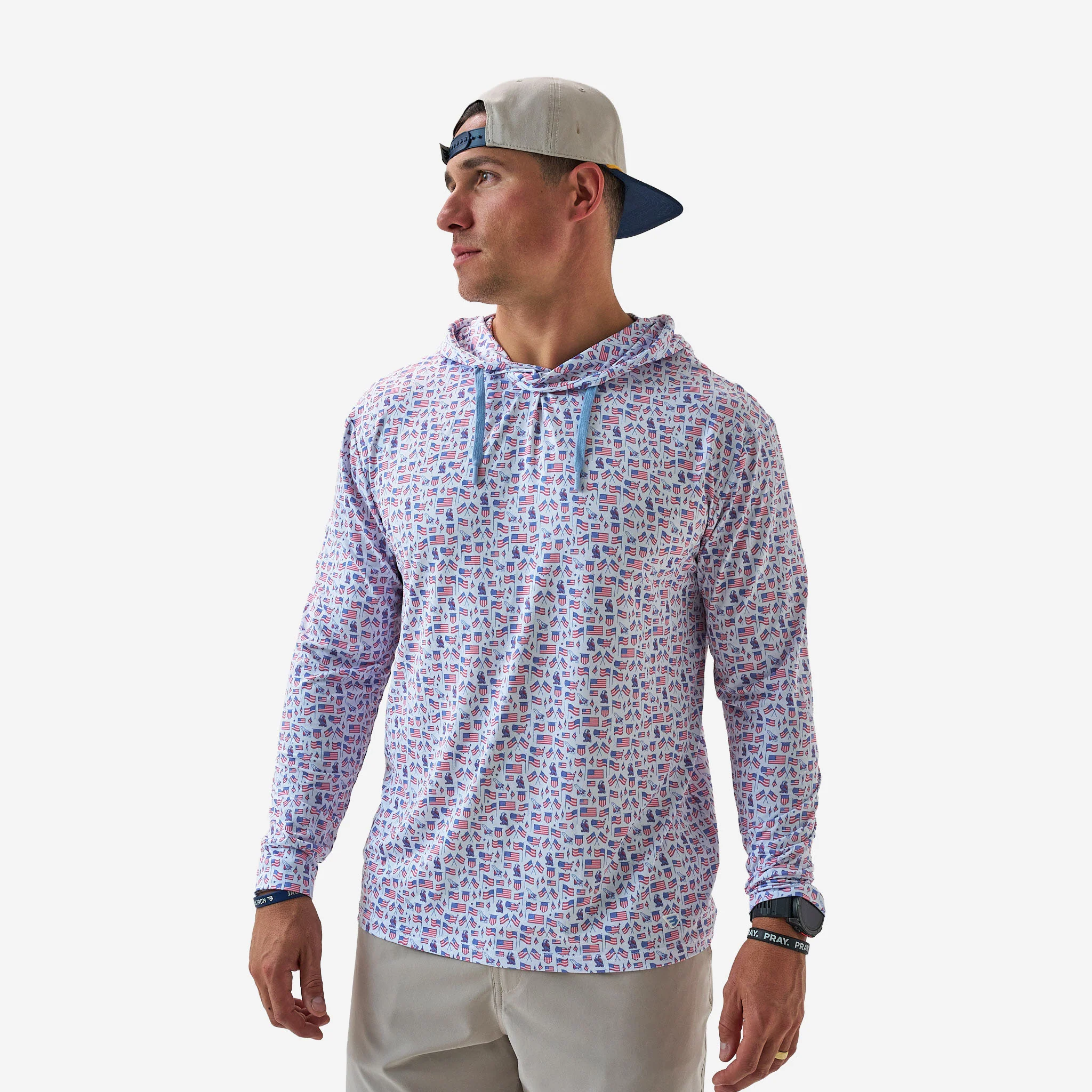 Old Glory UPF 50 Performance Hoodie - Image 3