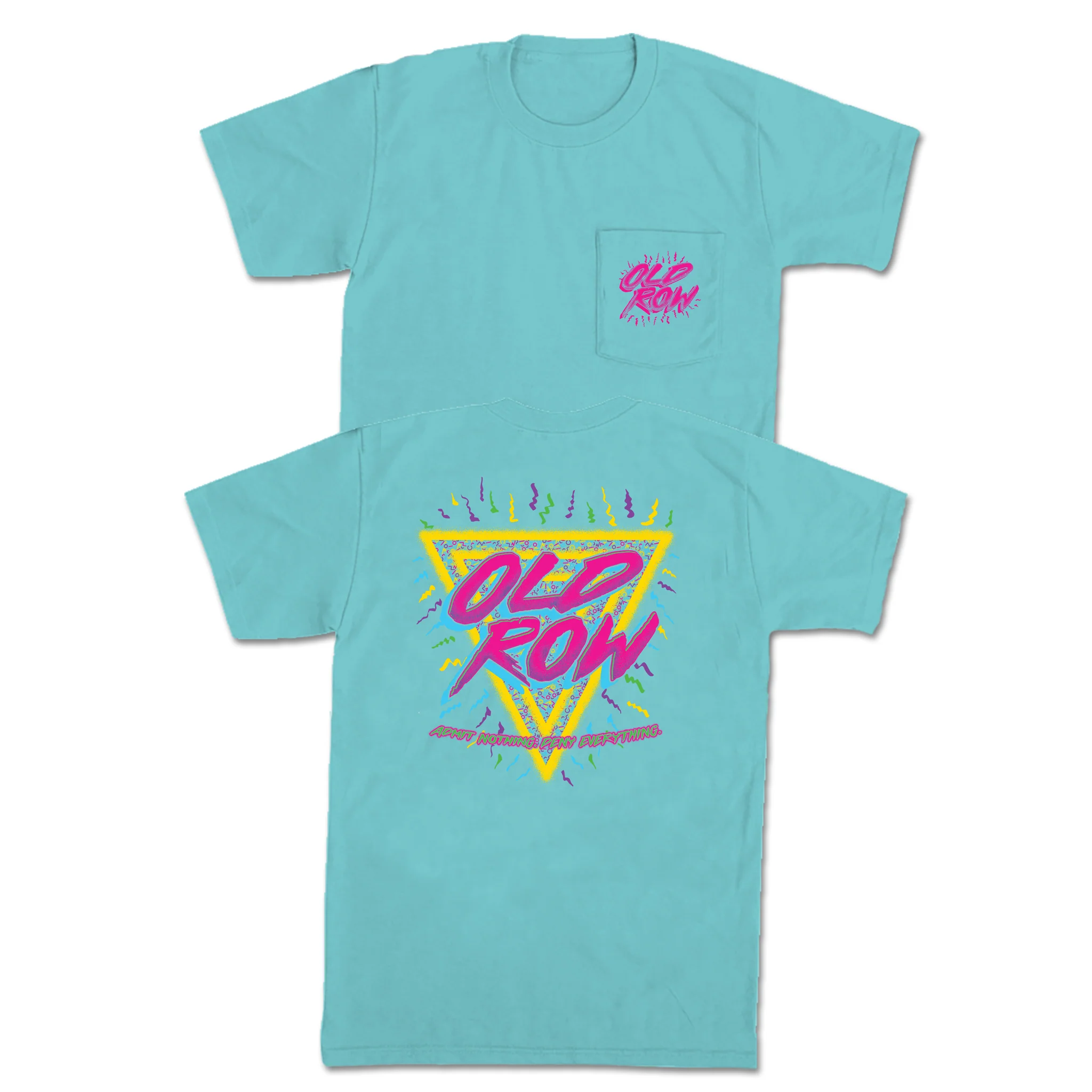 90s Retro Triangle Short Sleeve T-Shirt in Chalky Mint