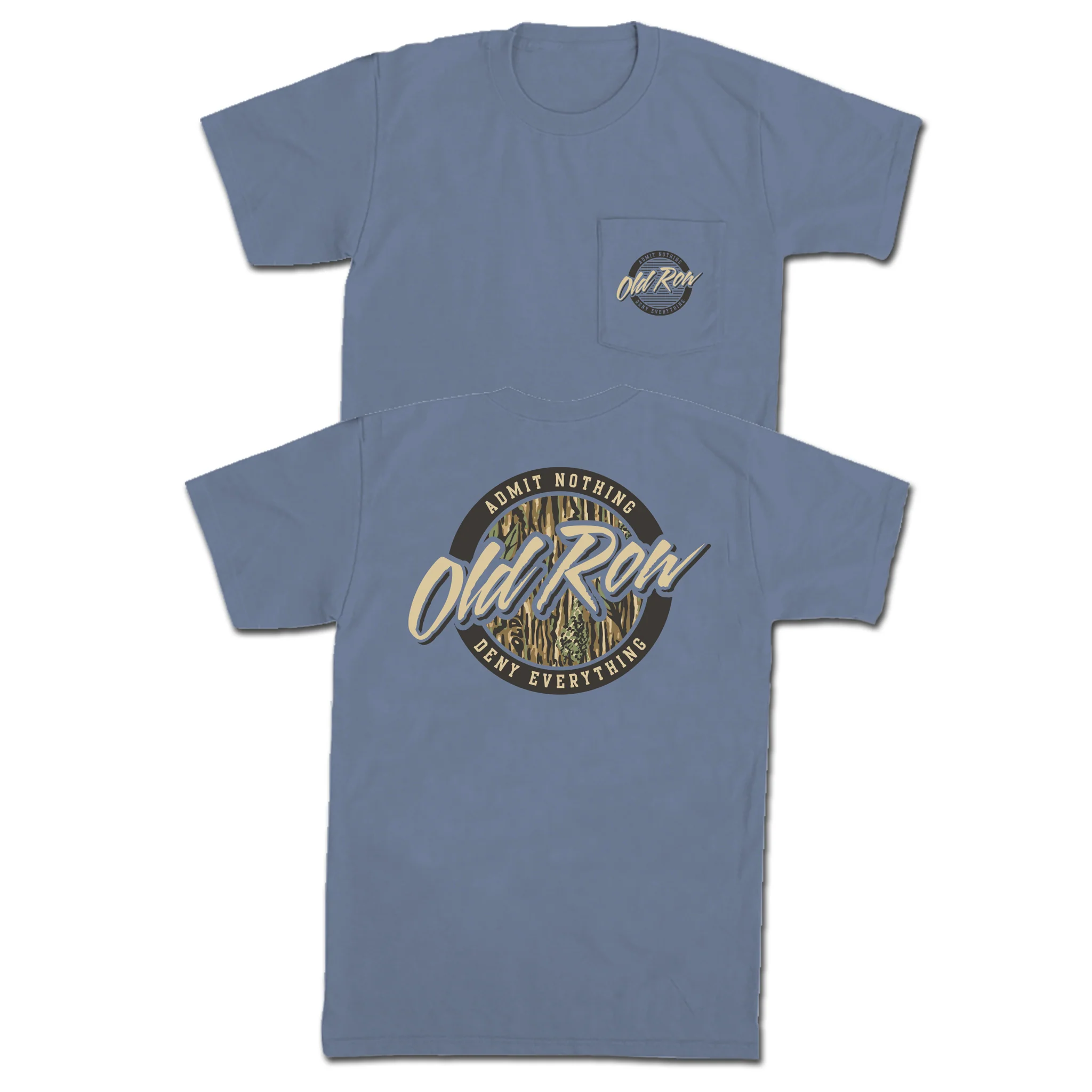 Circle Logo Short Sleeve Pocket T-Shirt in Blue Jean