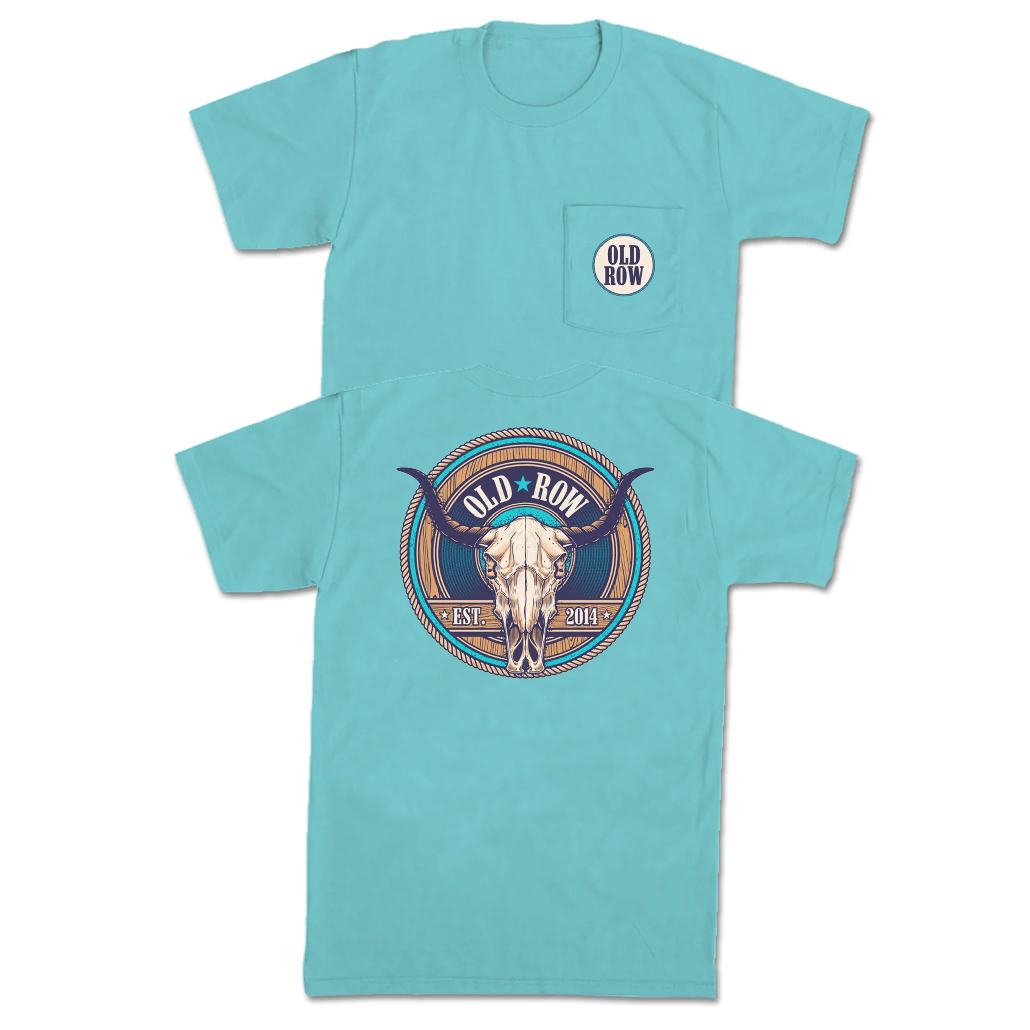 Longhorn Skull Short Sleeve Pocket T-Shirt