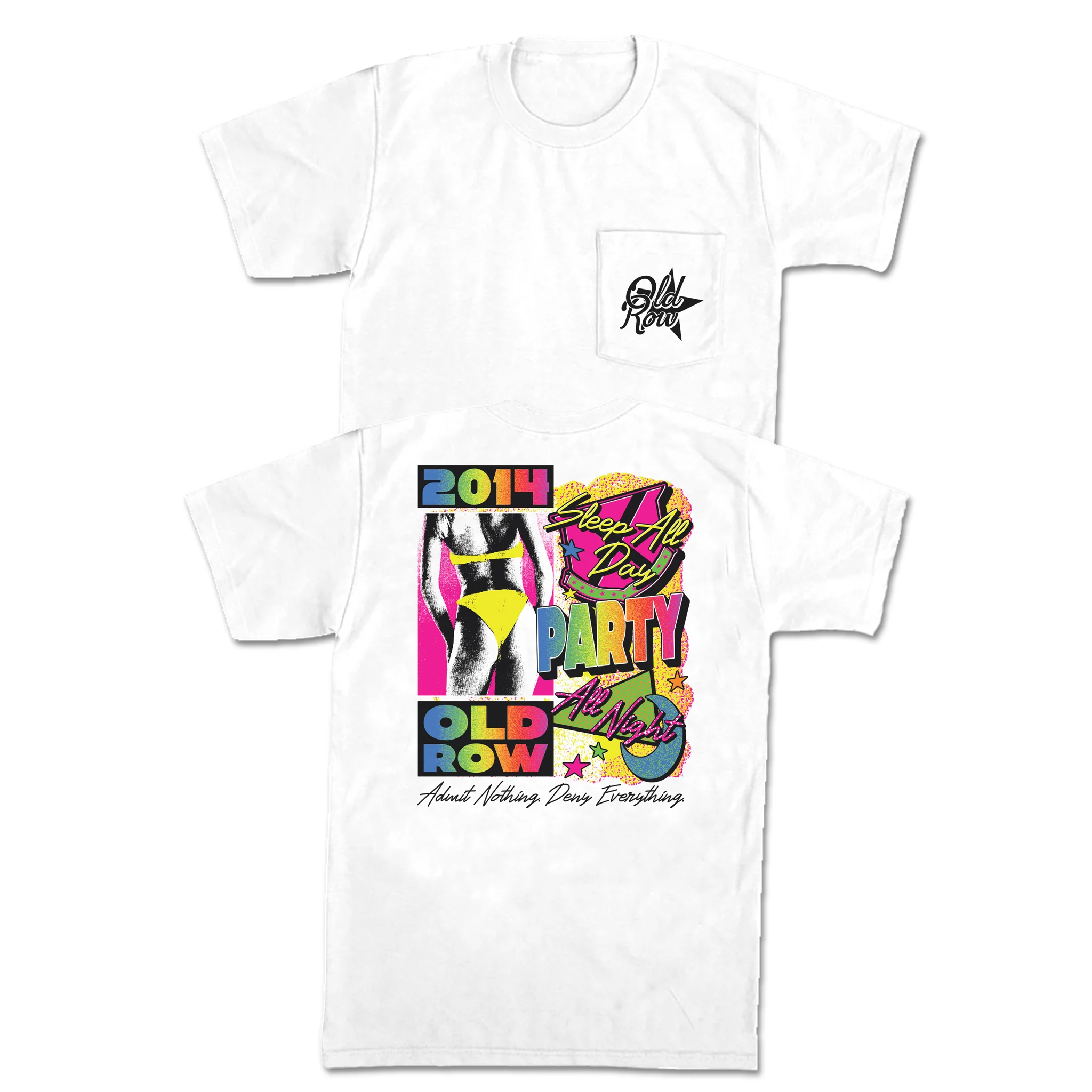 Party All Night Short Sleeve T-Shirt in White