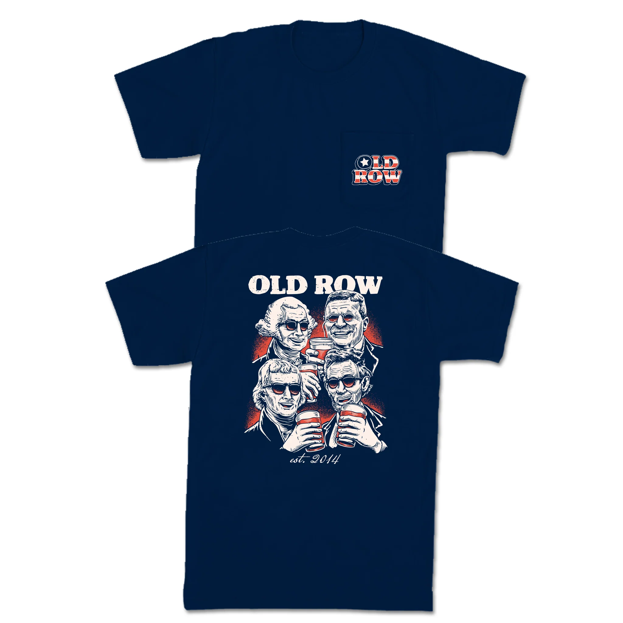 Party At The Rushmore Short Sleeve T-Shirt in Navy