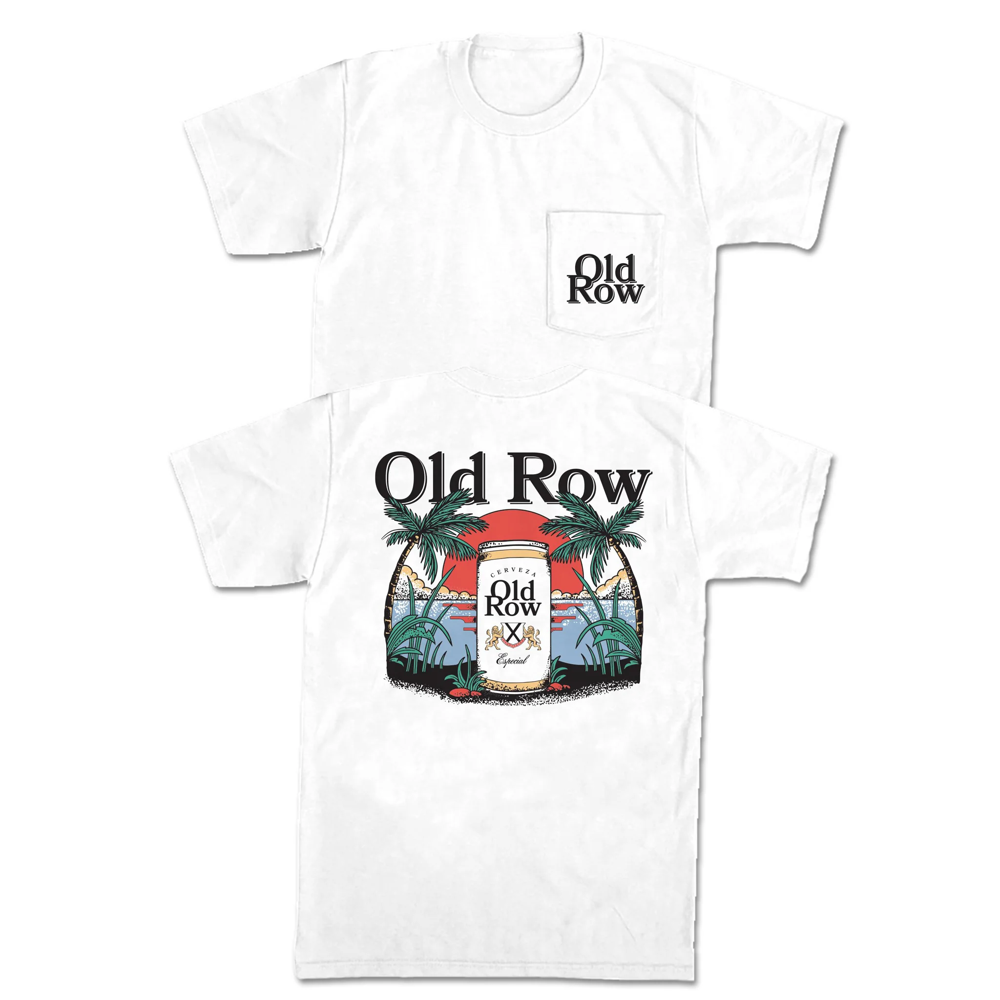 The Beach Cerveza Short Sleeve T-Shirt in White