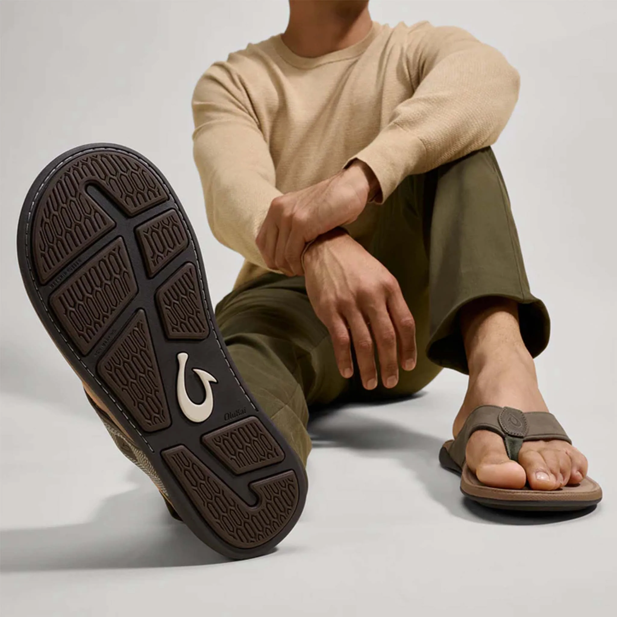 Men's Tuahine Sandals in Hunter and Golden Sand - Image 6