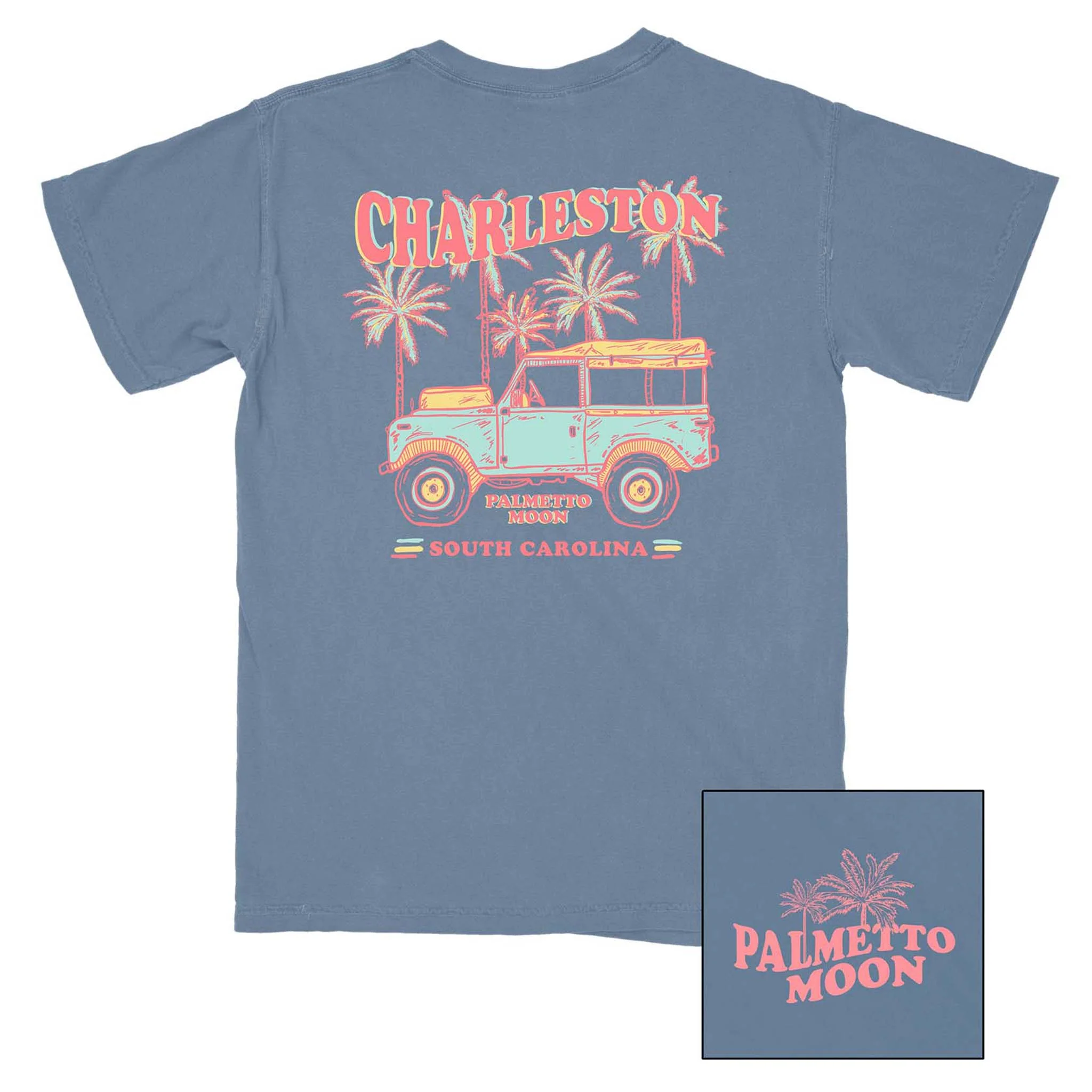 Charleston Locals Only Short Sleeve T-Shirt In Indigo Blue