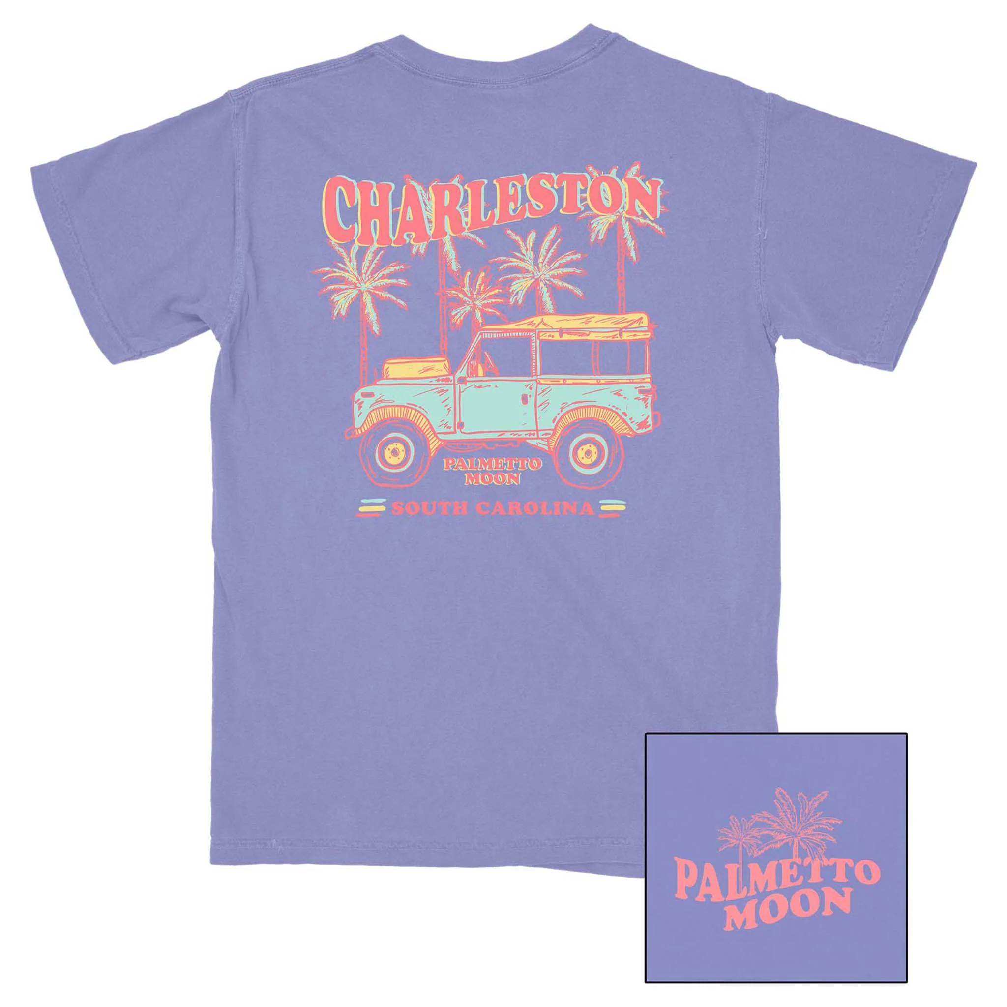 Charleston Locals Only Short Sleeve T-Shirt In Violet