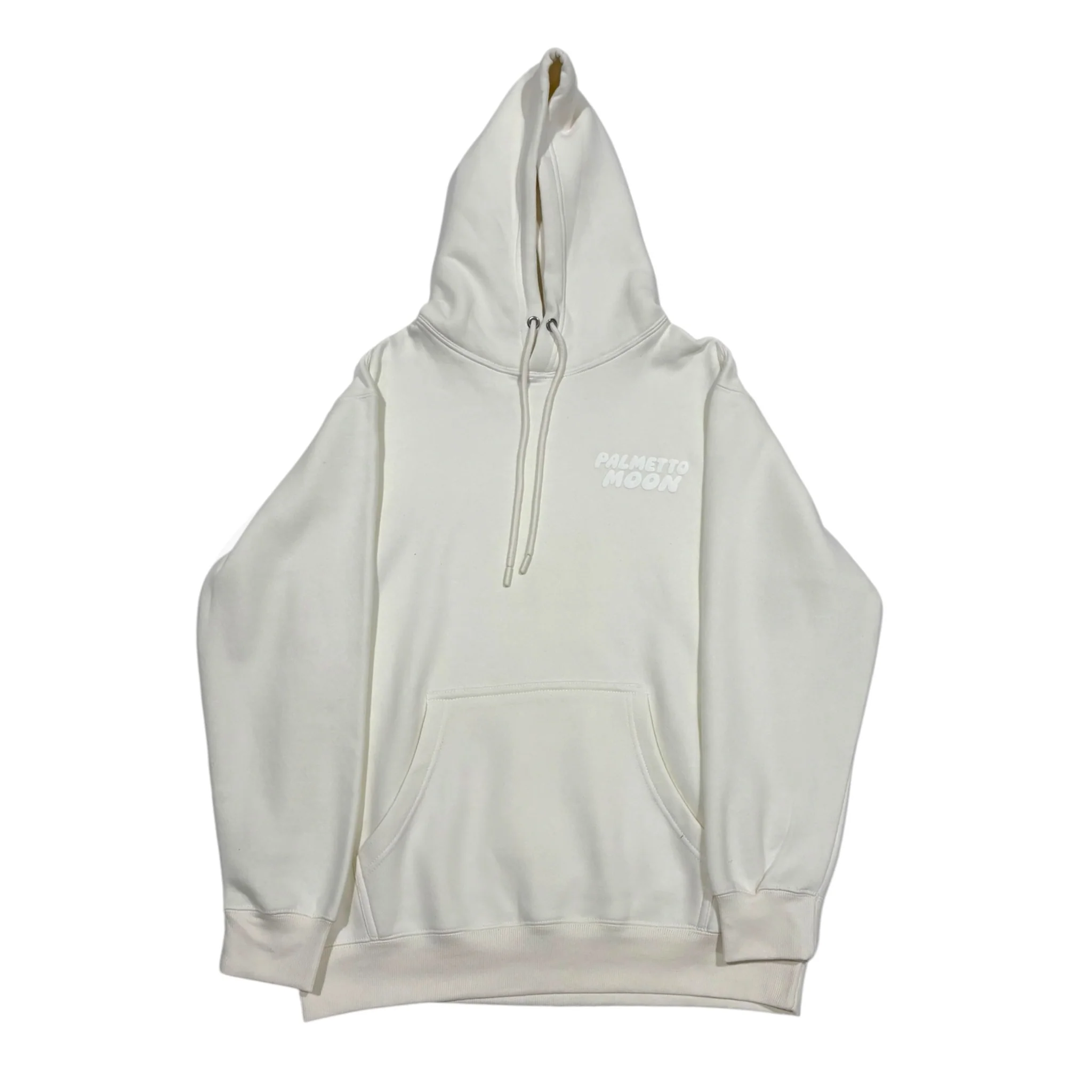 Palm Puff Hoodie in Vanilla Ice and White - Image 2
