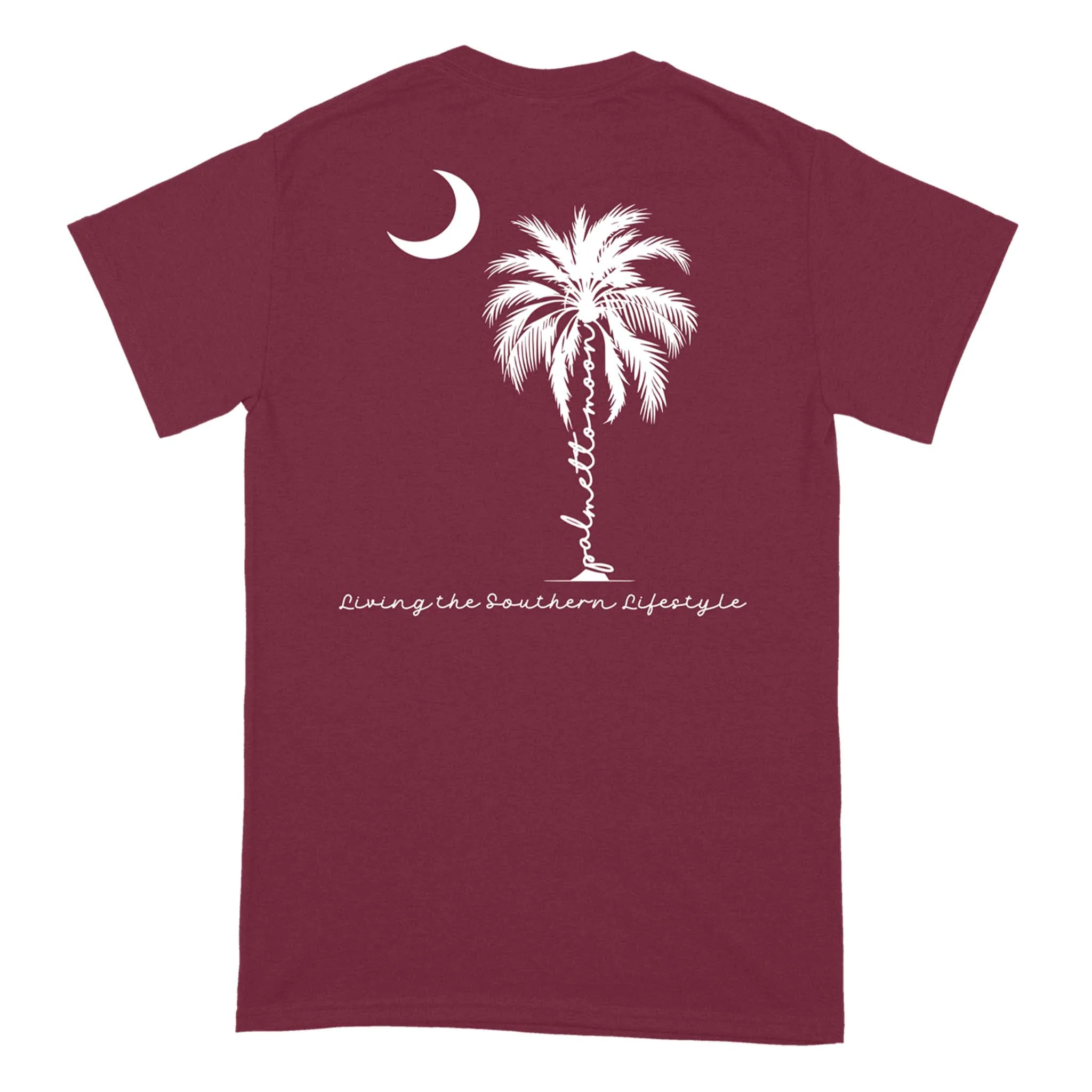 Palmetto Tree with Script Trunk Short Sleeve T-Shirt