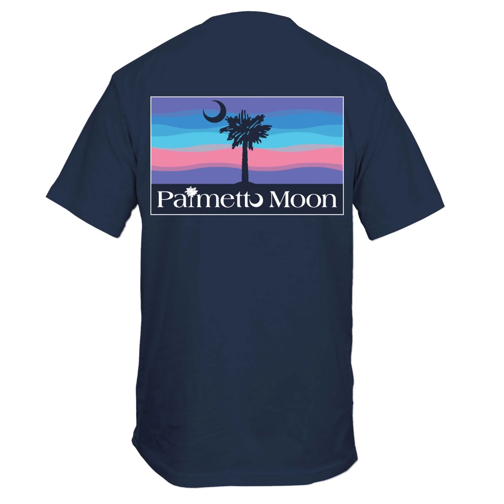 Sunset Sky Short Sleeve T-Shirt in Navy
