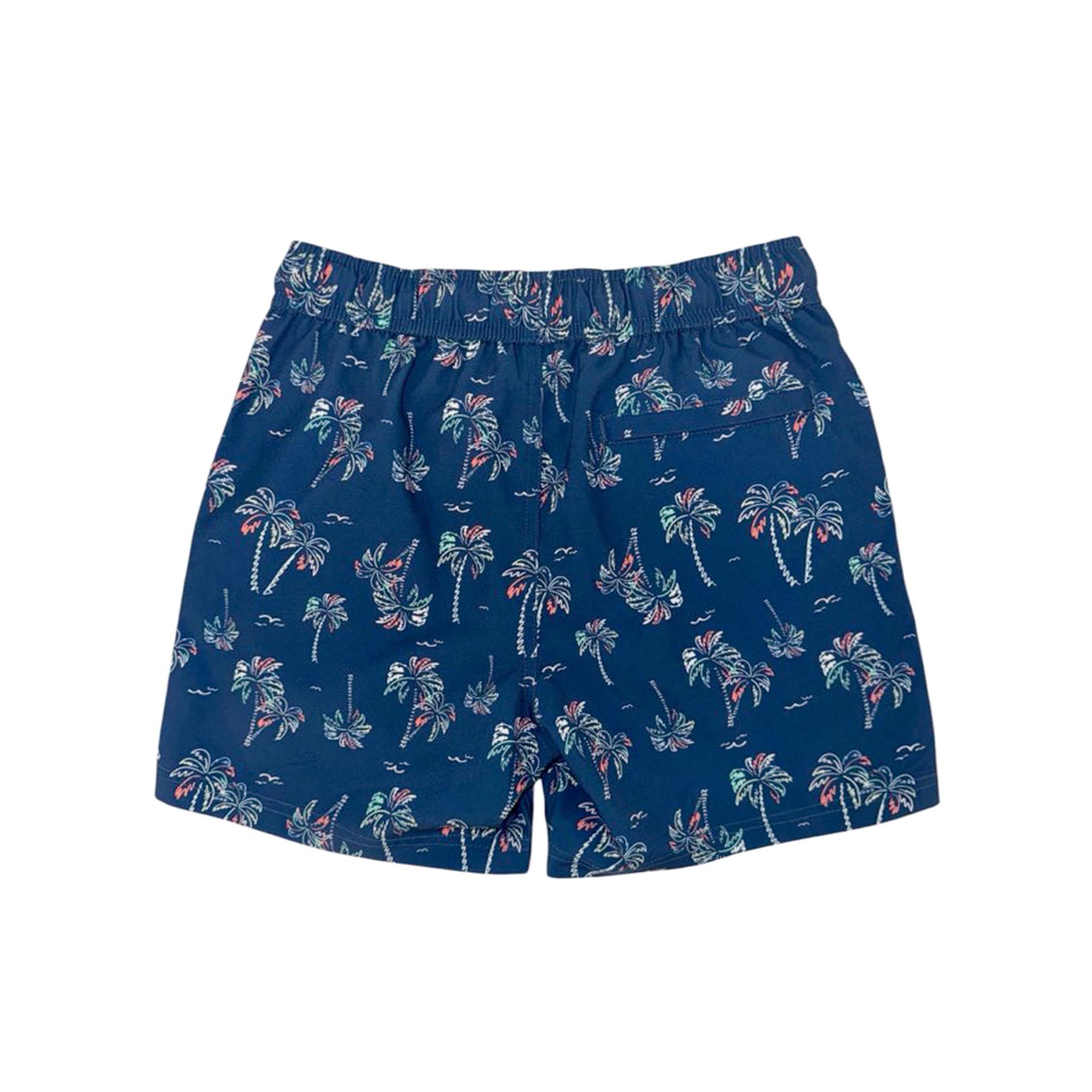 Youth Navy Palms Swim Trunks - Image 2