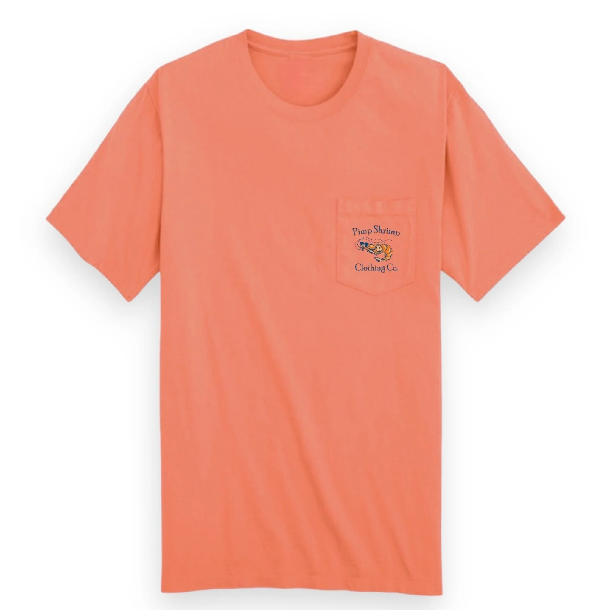 Pimp Shrimp Original Logo Short Sleeve T-Shirt in Peach Daiquiri - Image 2