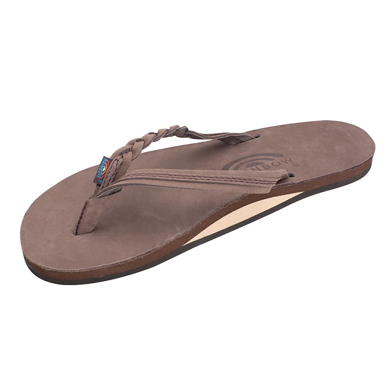 Ladies Flirty Braidy Single Layer Premier Leather Sandal - Image 6